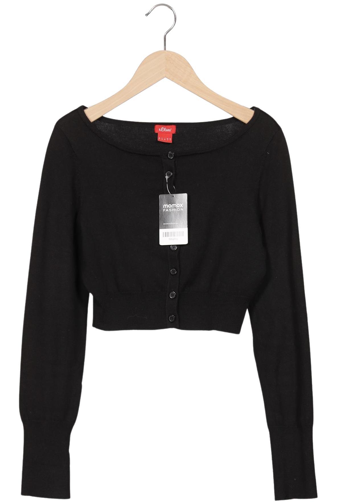 

s.Oliver Damen Strickjacke, schwarz, Gr. 38