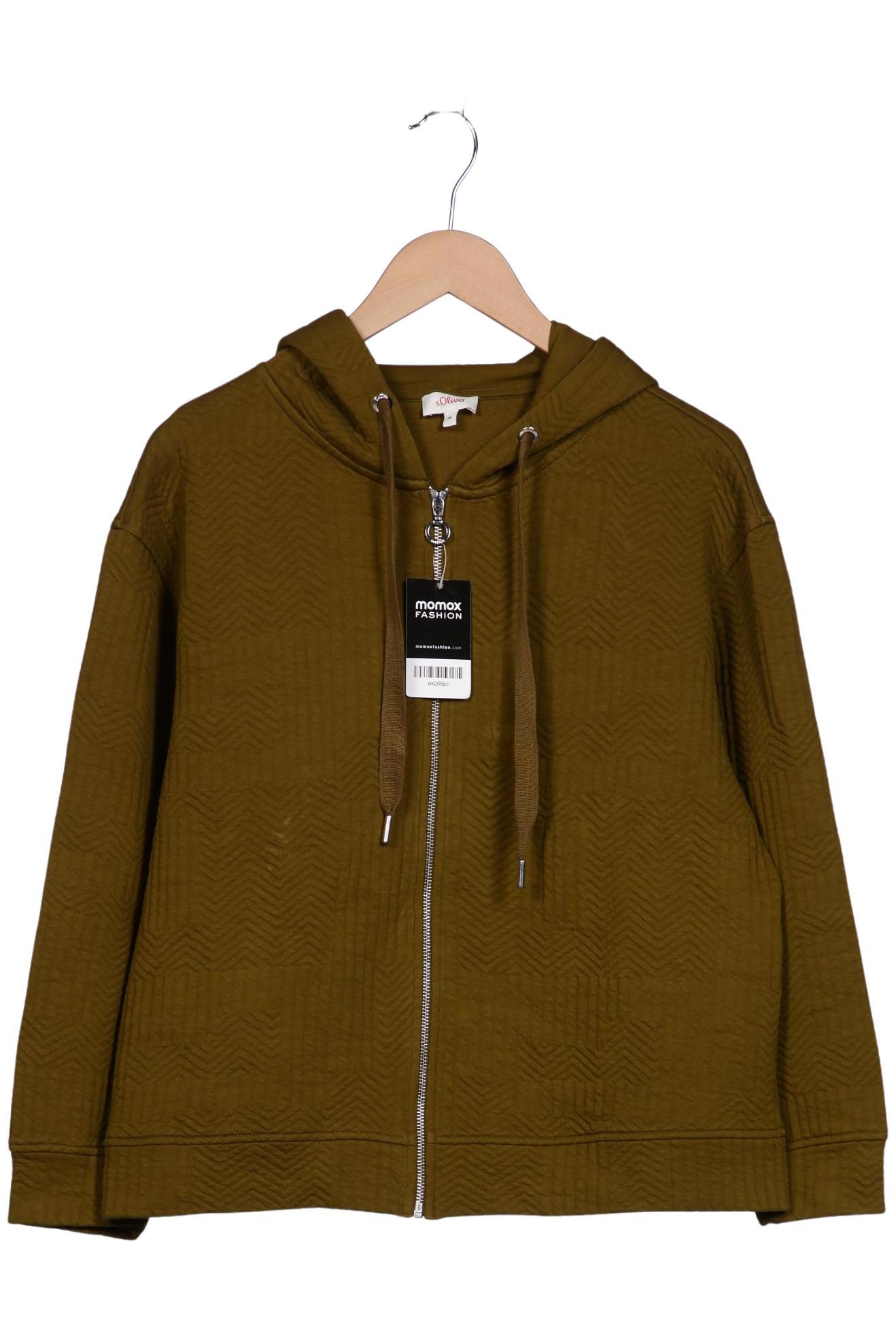 

s.Oliver Damen Kapuzenpullover, grün, Gr. 38