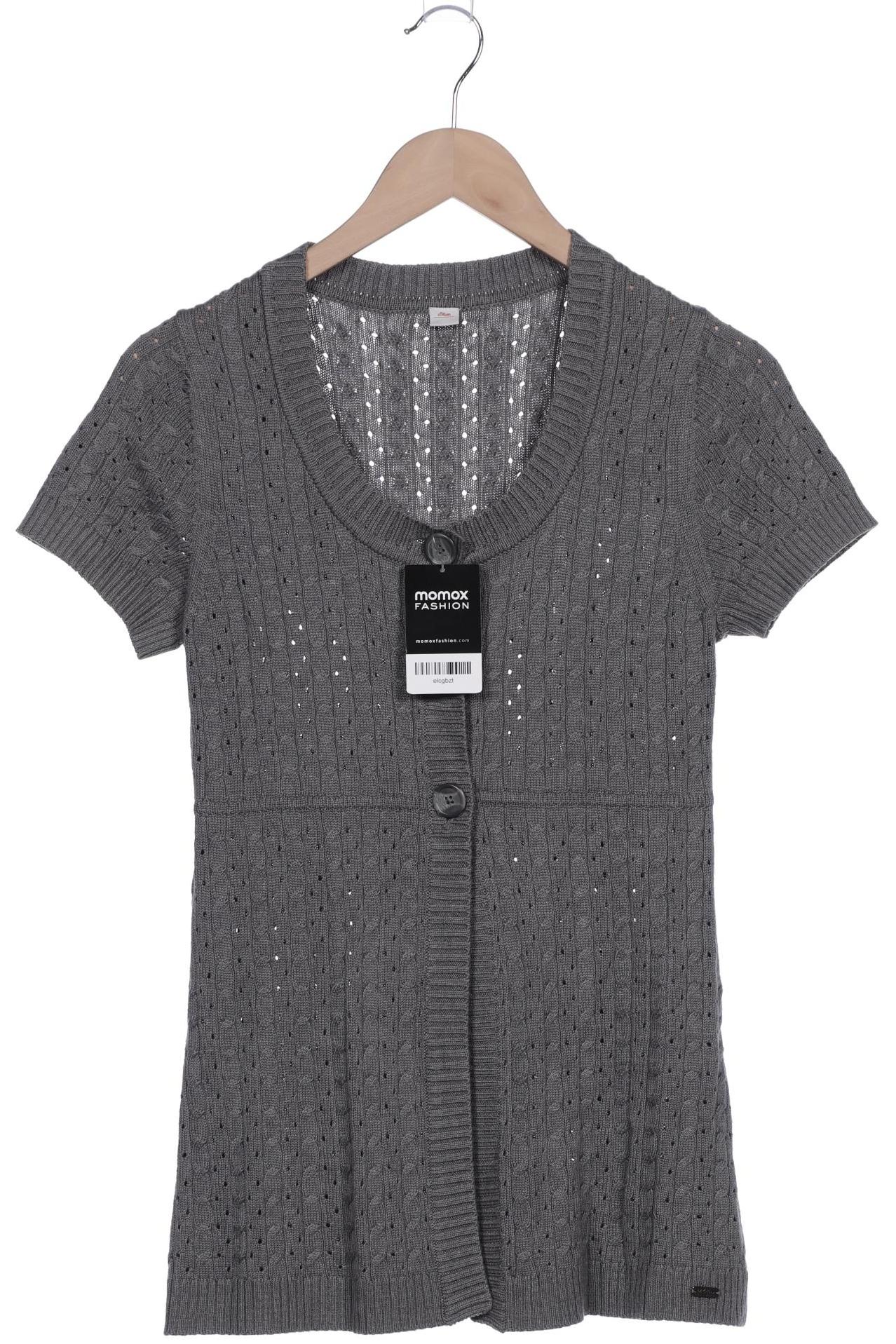 

s.Oliver Damen Strickjacke, grau, Gr. 38