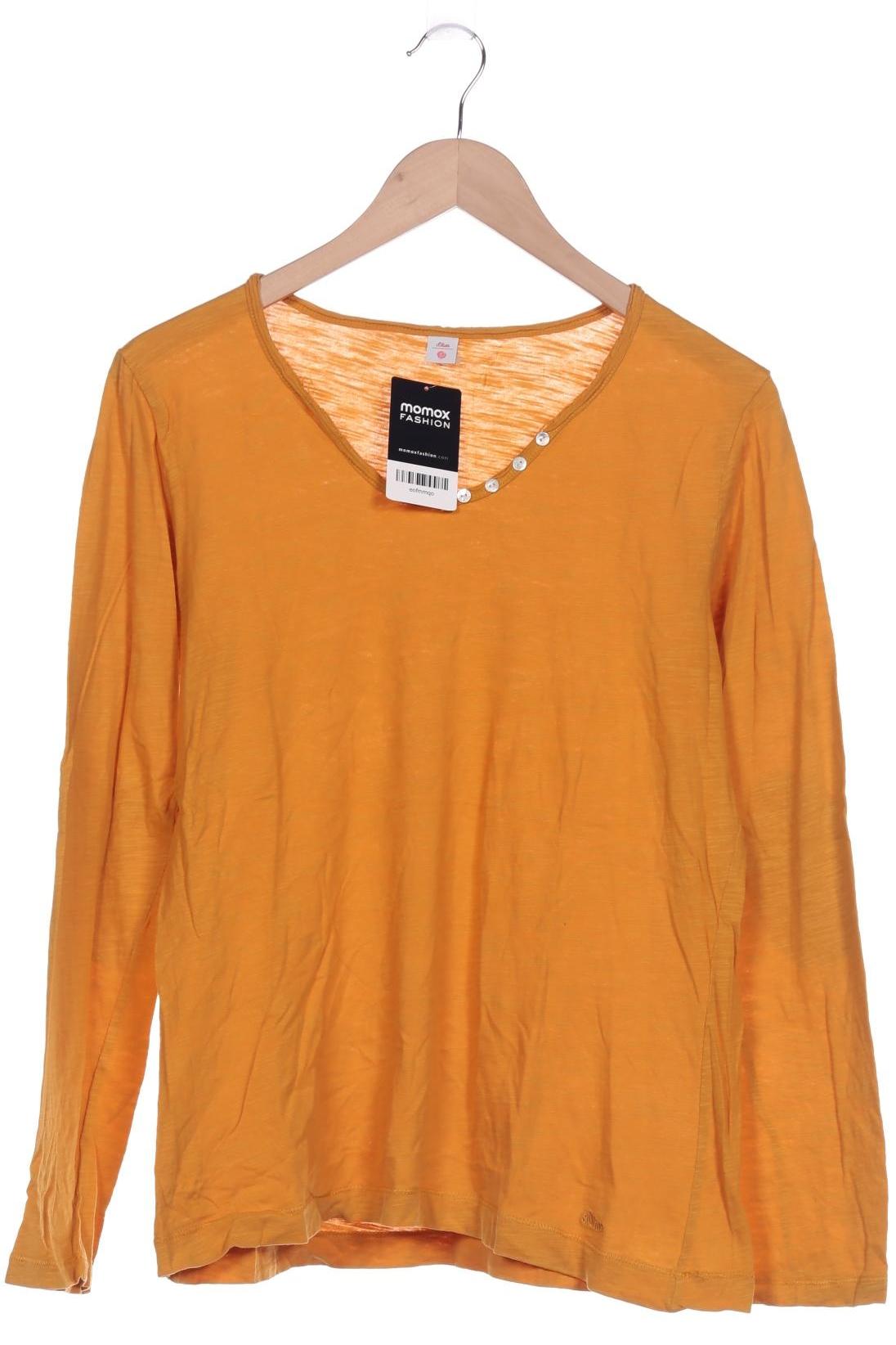 

s.Oliver Damen Langarmshirt, gelb, Gr. 42