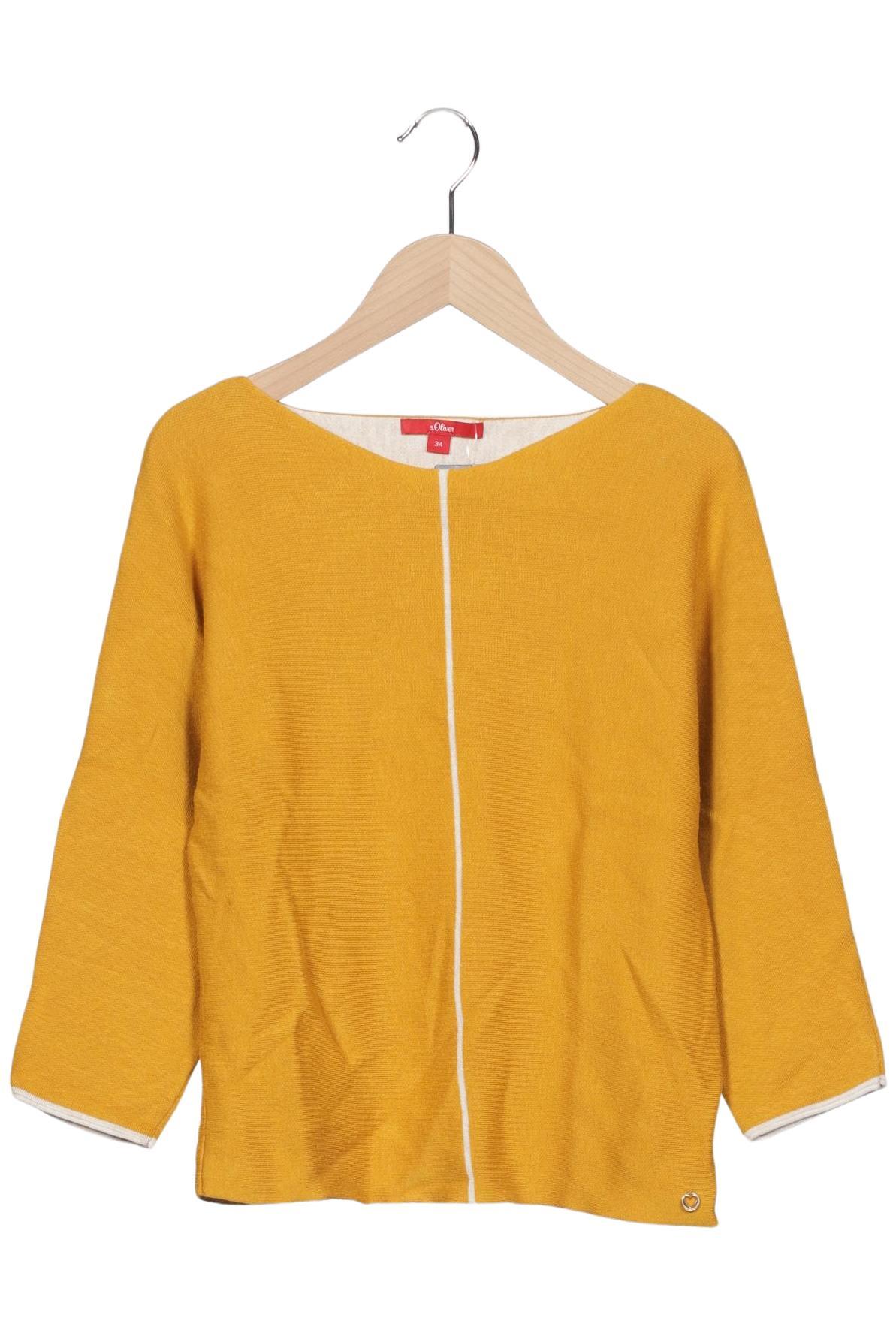 

s.Oliver Damen Pullover, gelb, Gr. 34