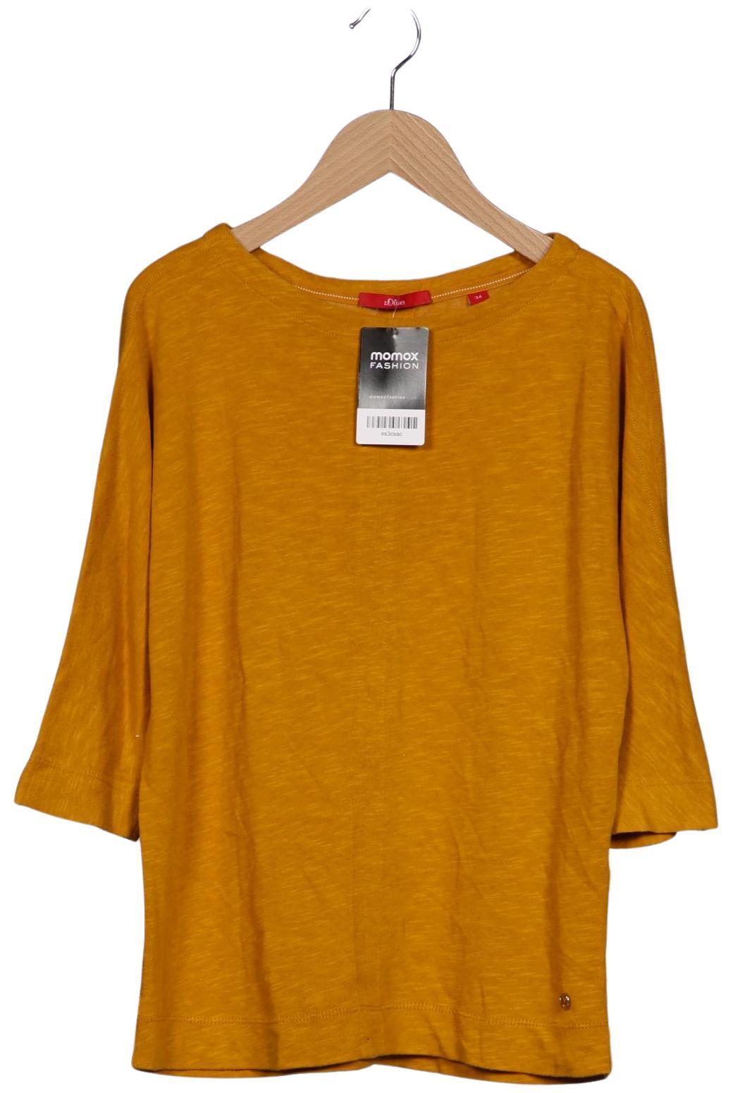 

s.Oliver Damen Langarmshirt, gelb, Gr. 34