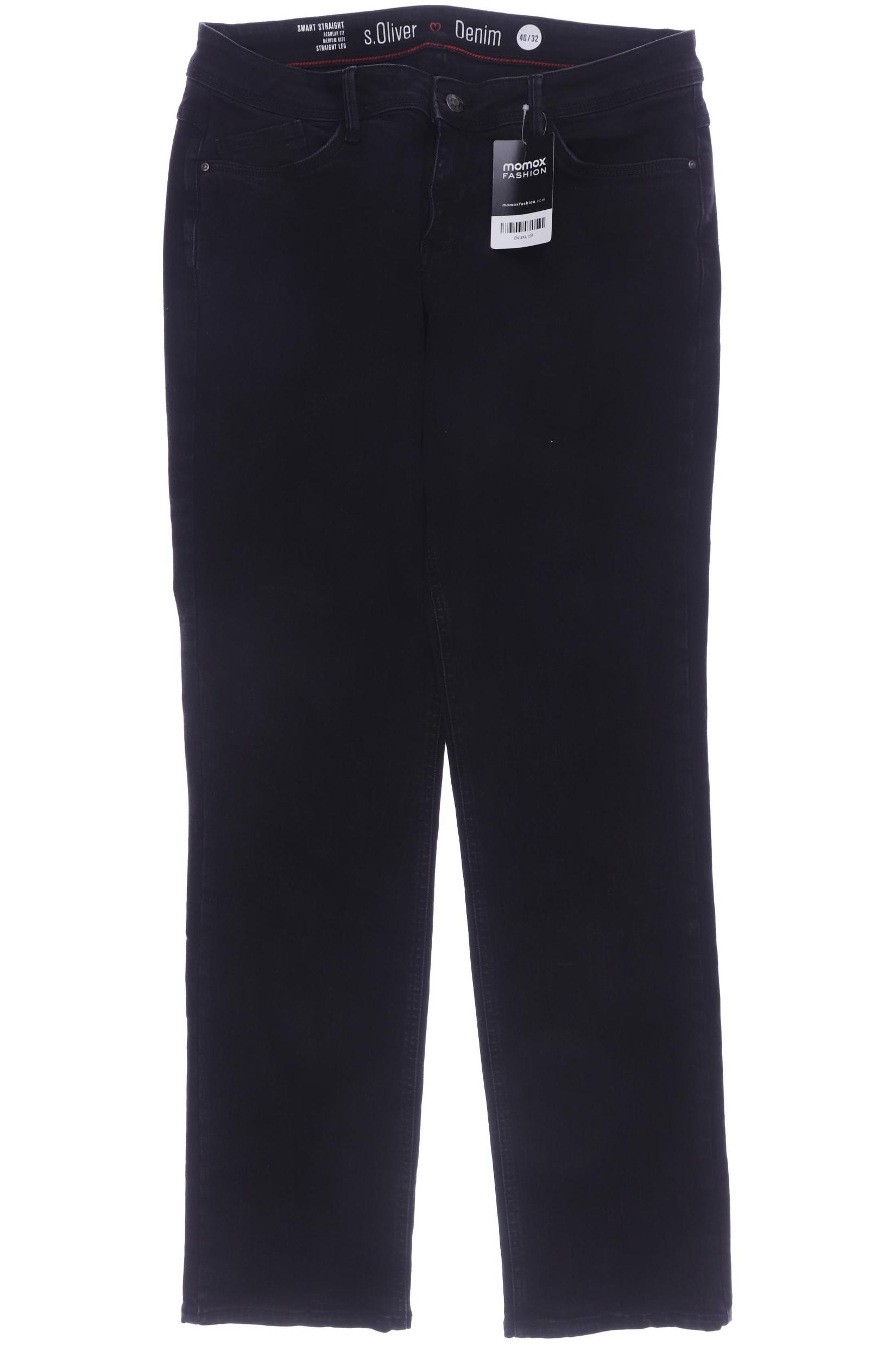 

s.Oliver Damen Jeans, schwarz