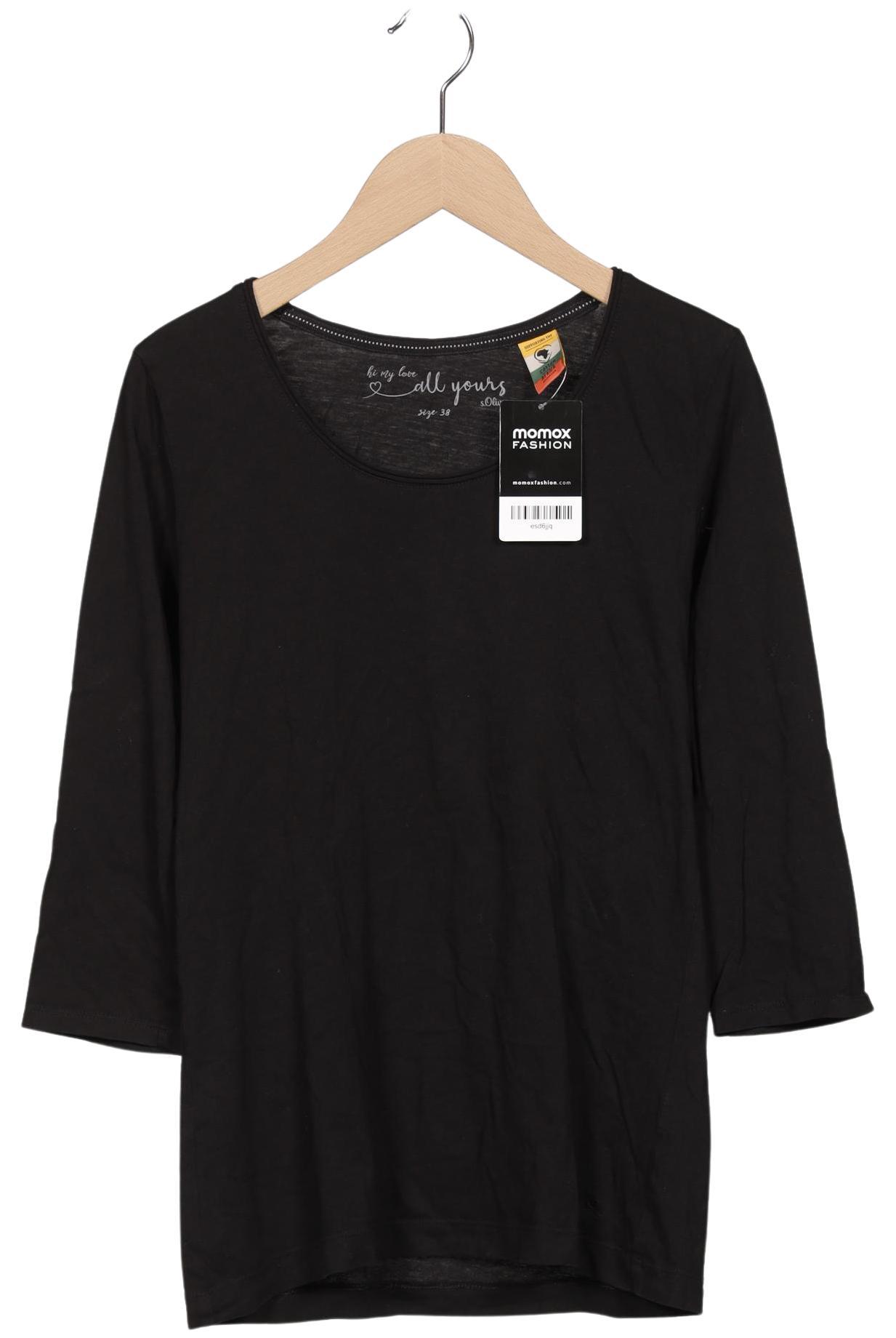 

s.Oliver Damen Langarmshirt, schwarz, Gr. 38