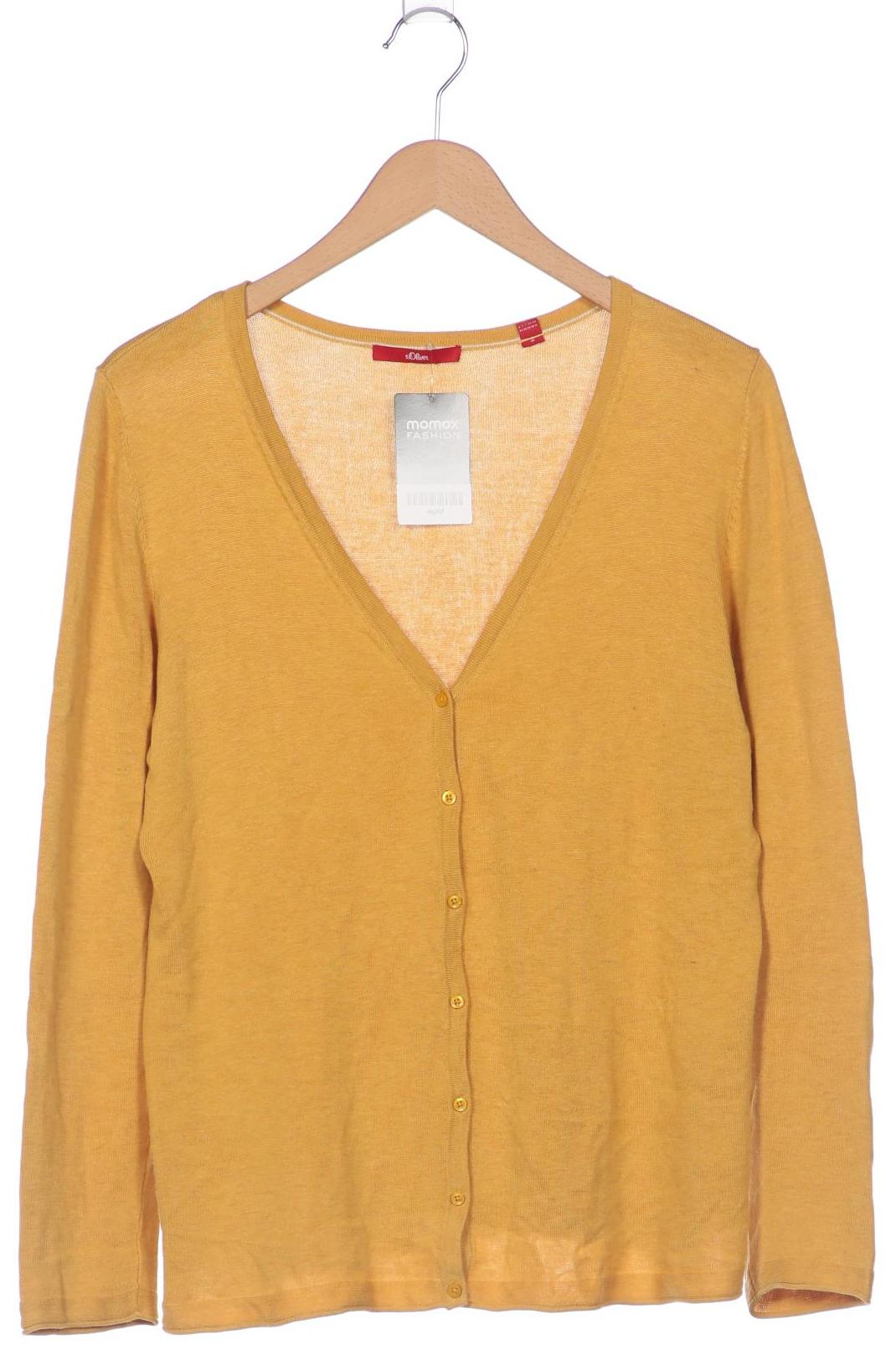 

s.Oliver Damen Strickjacke, gelb, Gr. 44