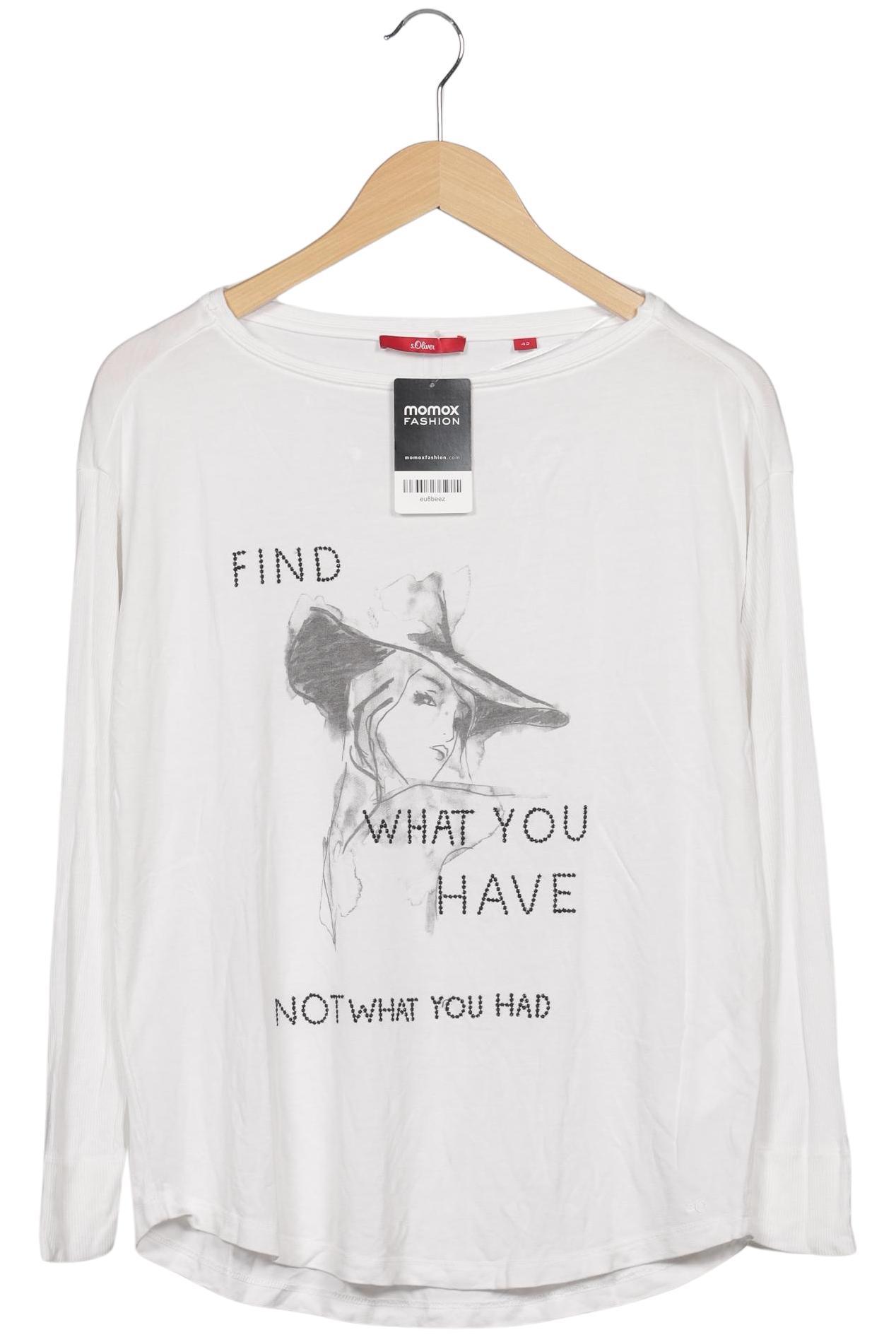 

s.Oliver Damen Langarmshirt, weiß, Gr. 42