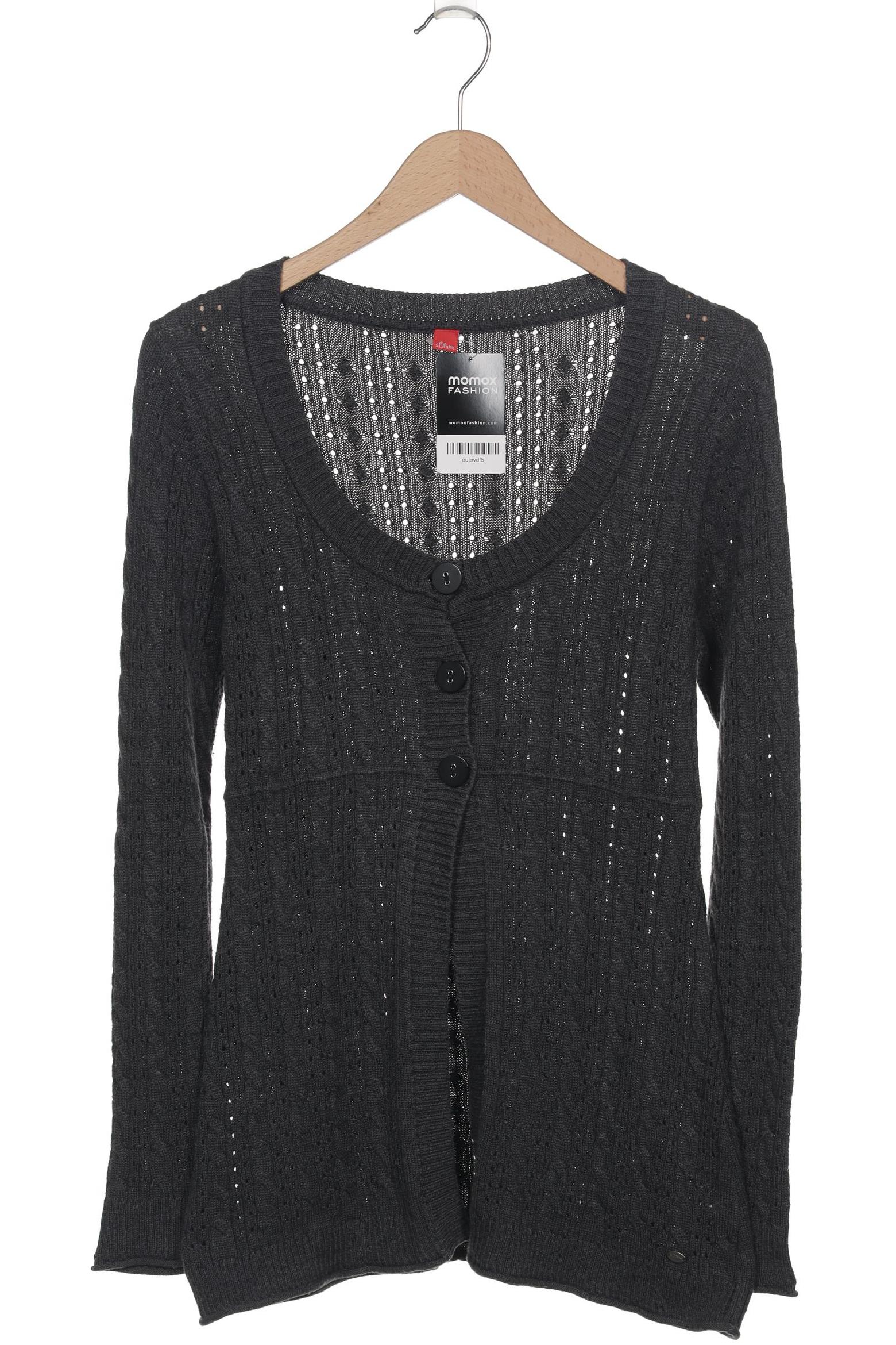 

s.Oliver Damen Strickjacke, grau, Gr. 38