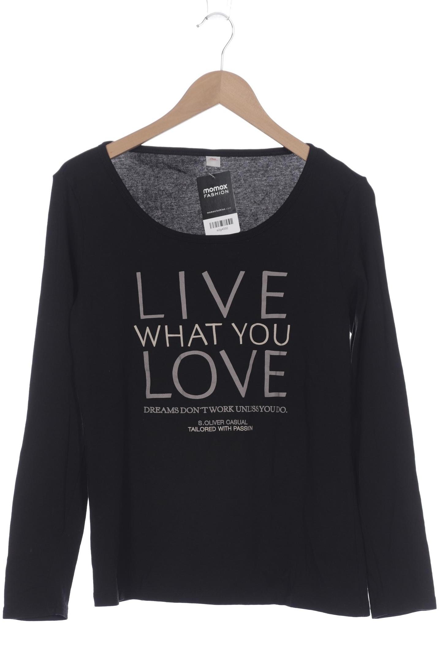 

s.Oliver Damen Langarmshirt, schwarz, Gr. 42
