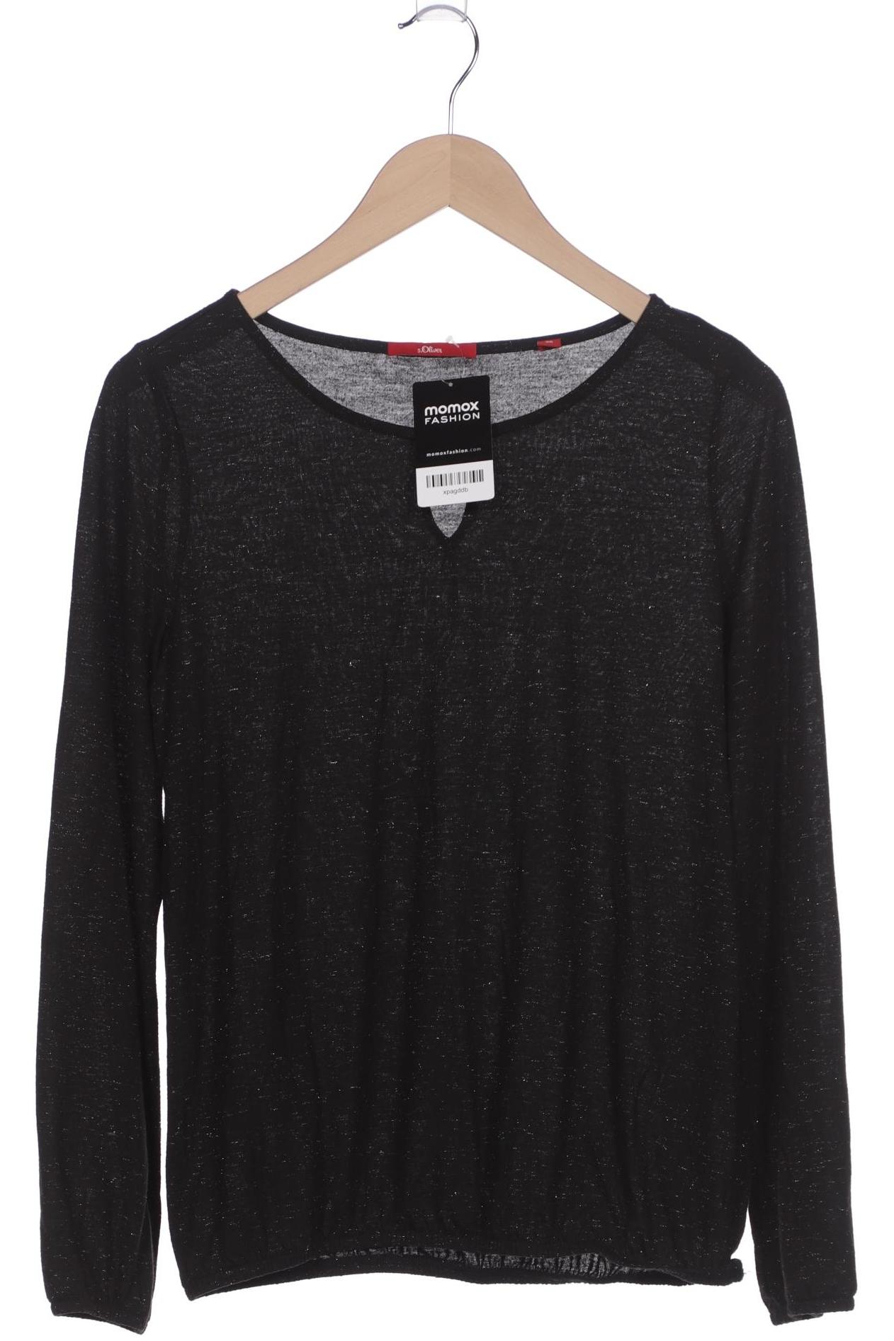 

s.Oliver Damen Langarmshirt, schwarz, Gr. 36