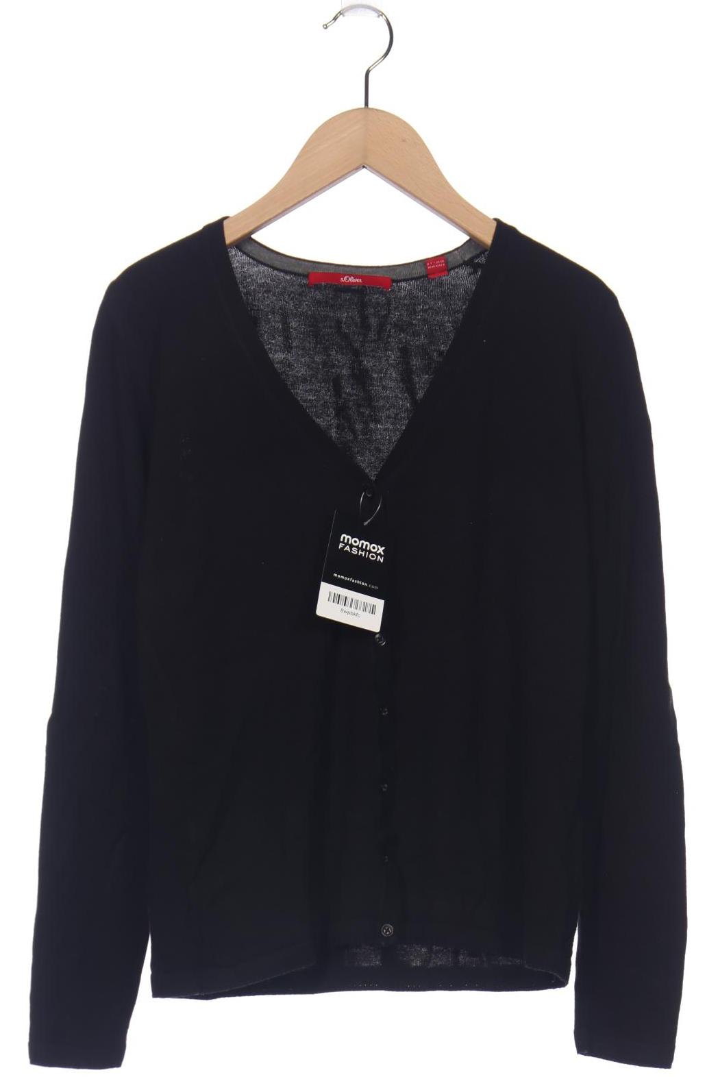 

s.Oliver Damen Strickjacke, schwarz, Gr. 38