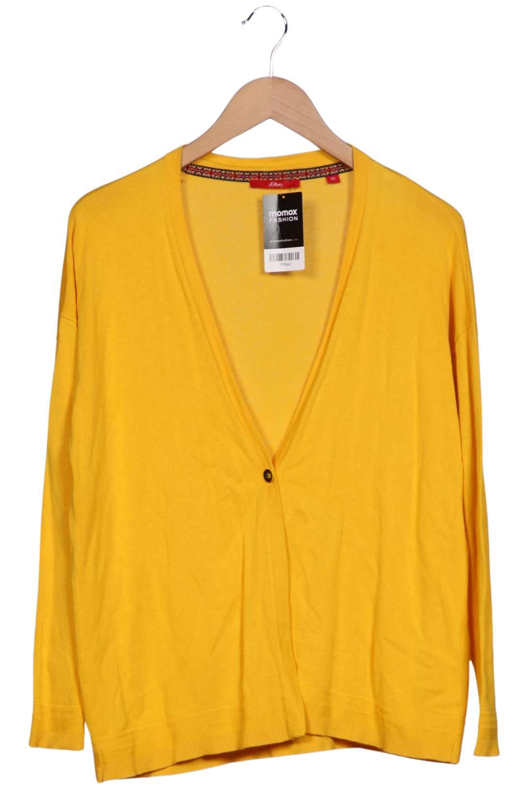 

s.Oliver Damen Strickjacke, gelb, Gr. 40