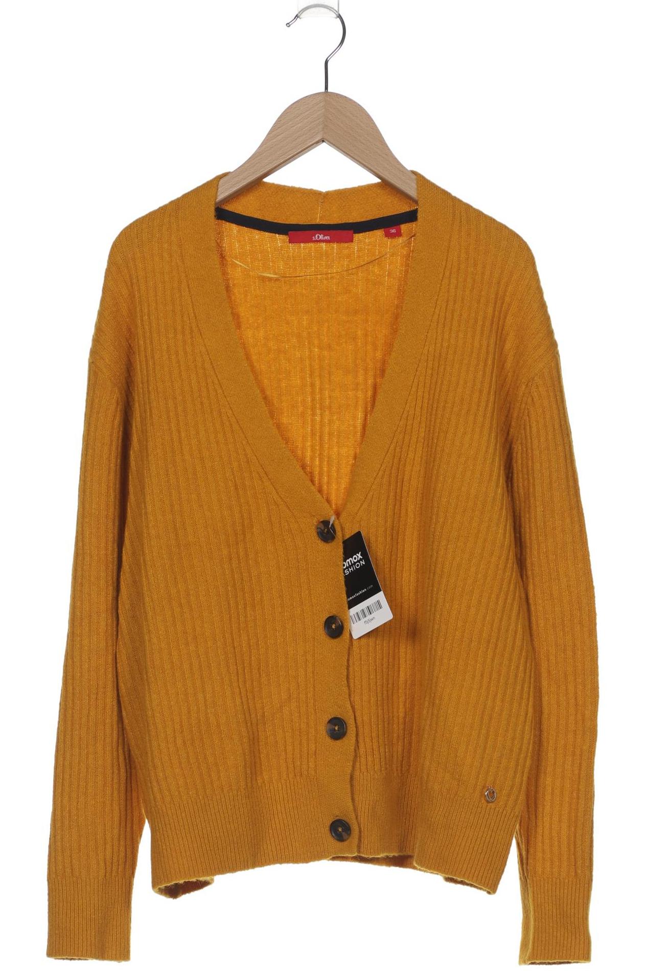 

s.Oliver Damen Strickjacke, gelb, Gr. 36