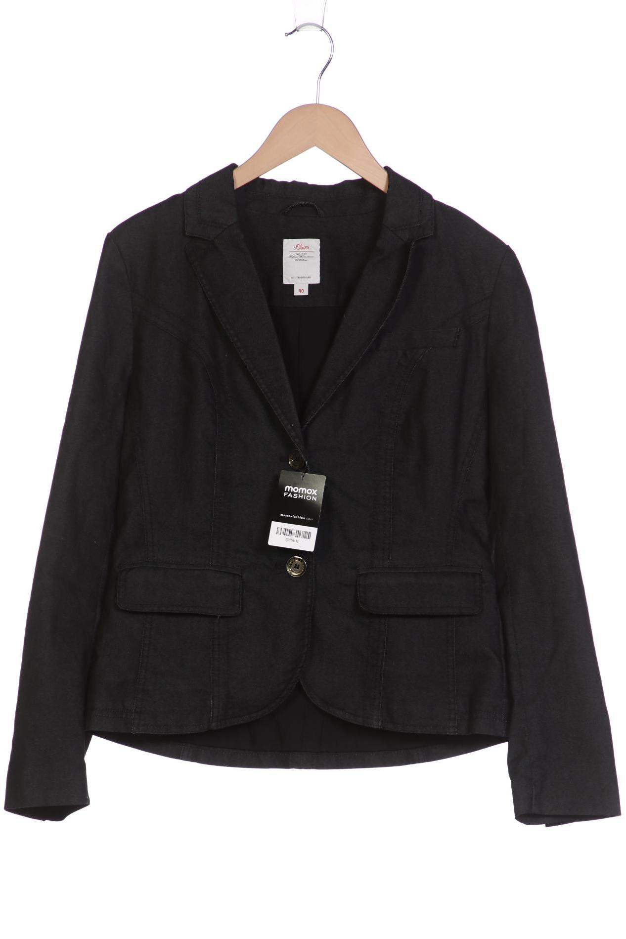 

s.Oliver Damen Blazer, schwarz, Gr. 40