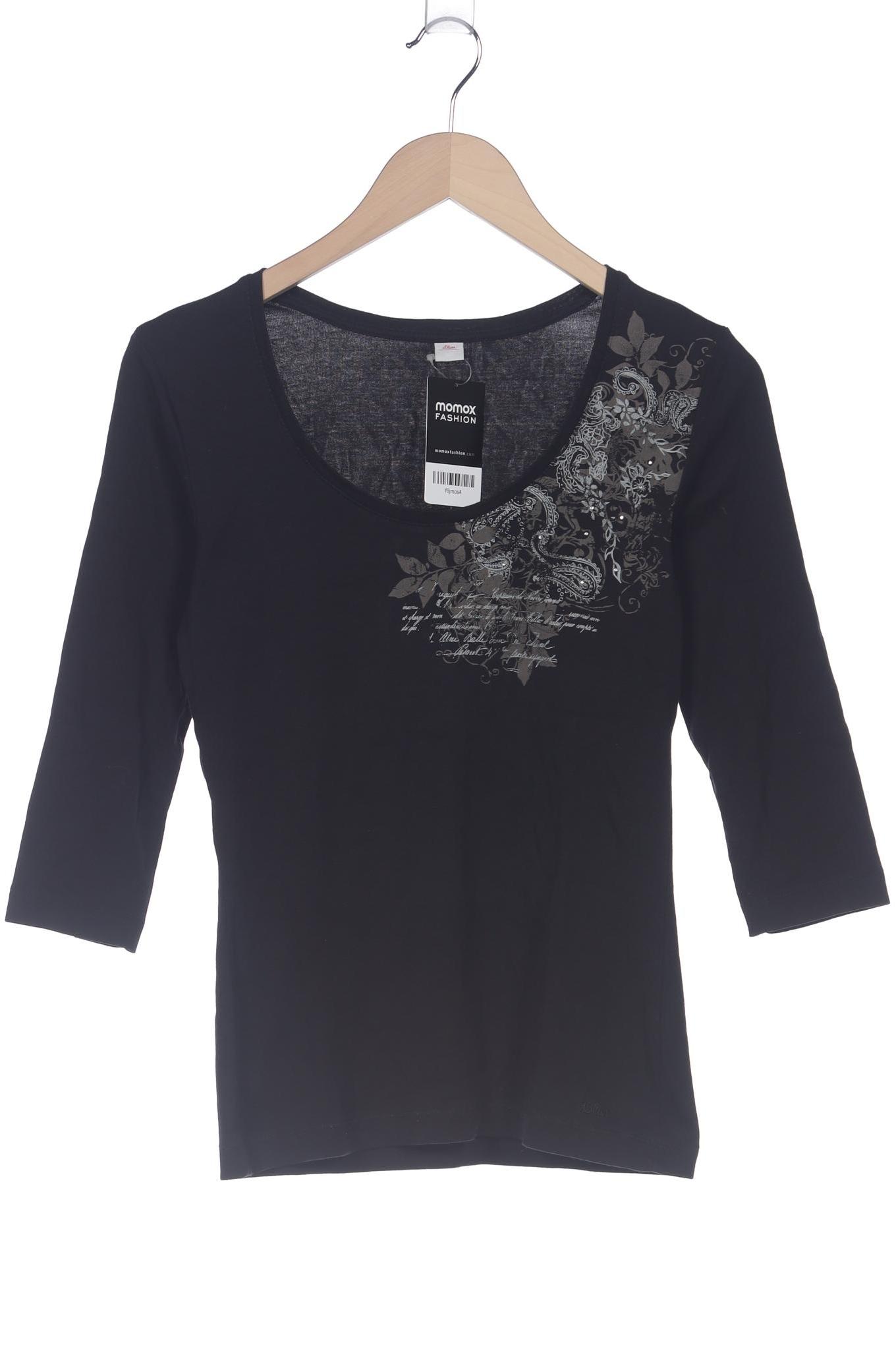

s.Oliver Damen Langarmshirt, schwarz, Gr. 38