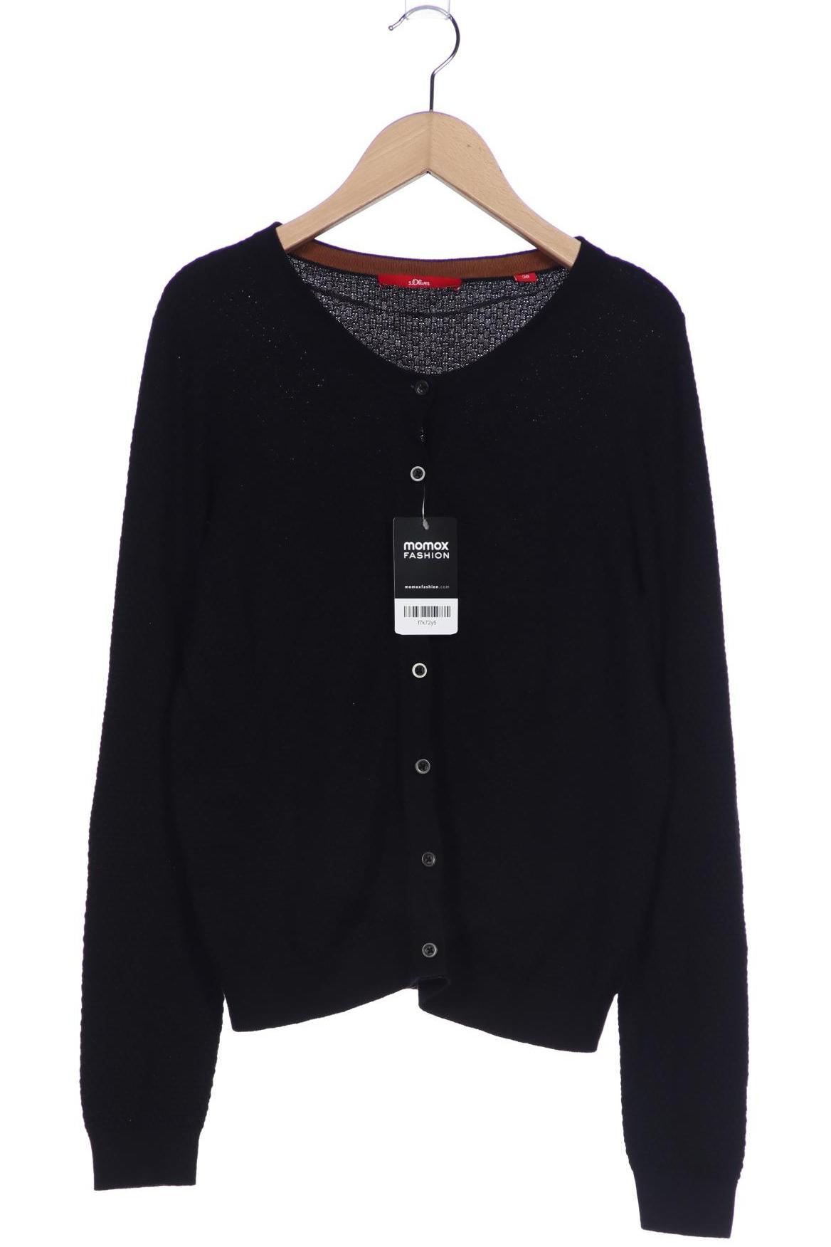 

s.Oliver Damen Strickjacke, schwarz, Gr. 36