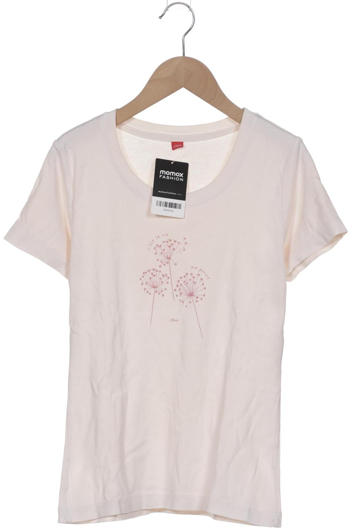 

s.Oliver Damen T-Shirt, cremeweiß, Gr. 40