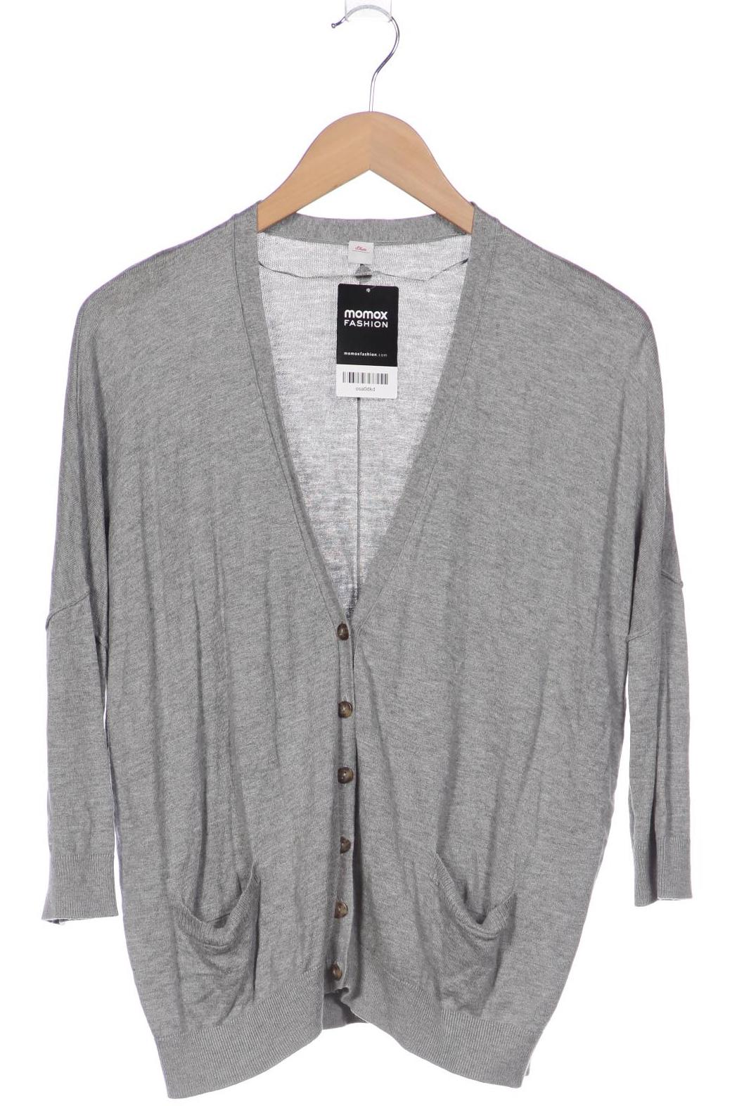 

s.Oliver Damen Strickjacke, grau, Gr. 34