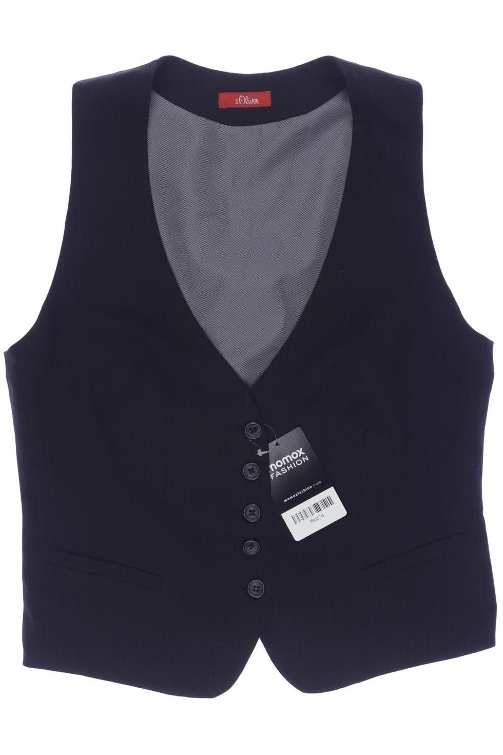 

s.Oliver Damen Weste, schwarz, Gr. 38