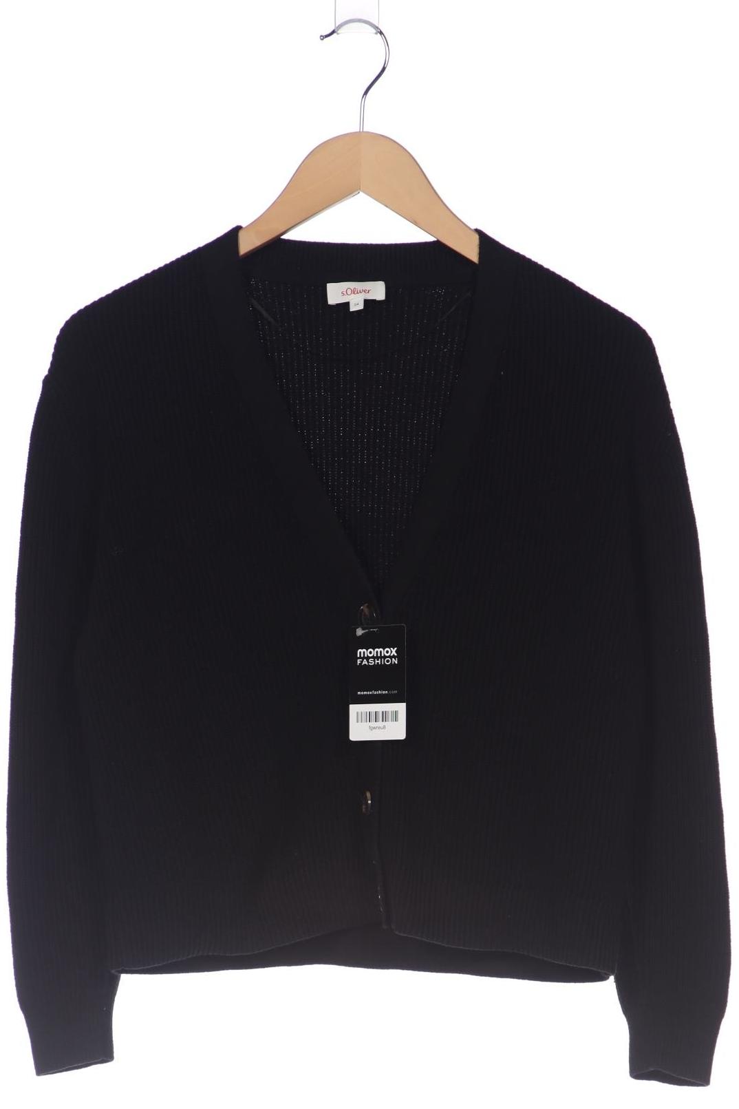 

s.Oliver Damen Strickjacke, schwarz, Gr. 34