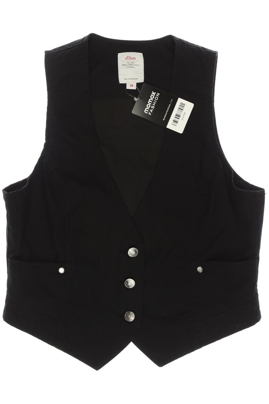 

s.Oliver Damen Weste, schwarz, Gr. 38