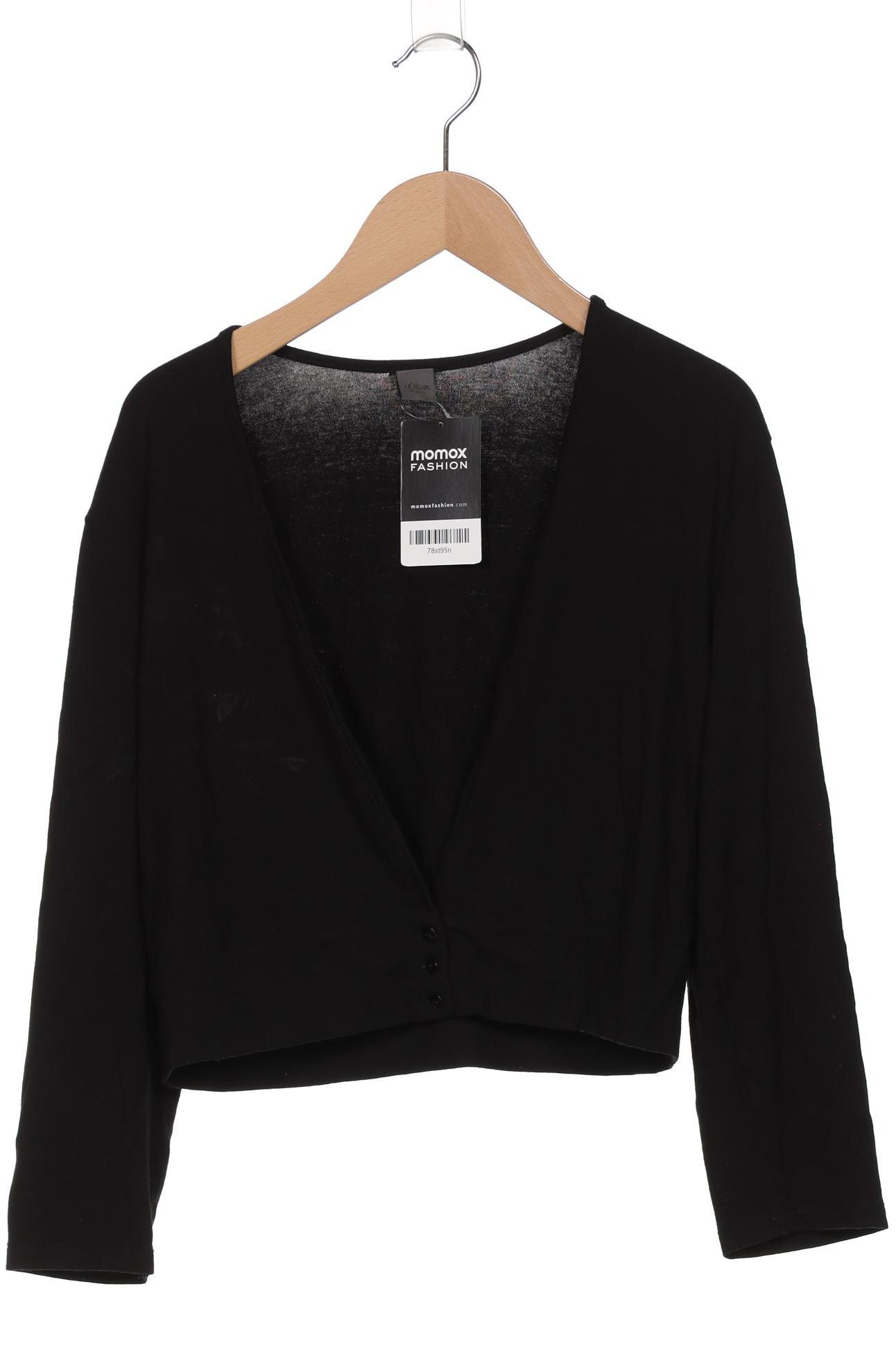 

s.Oliver Damen Strickjacke, schwarz, Gr. 38
