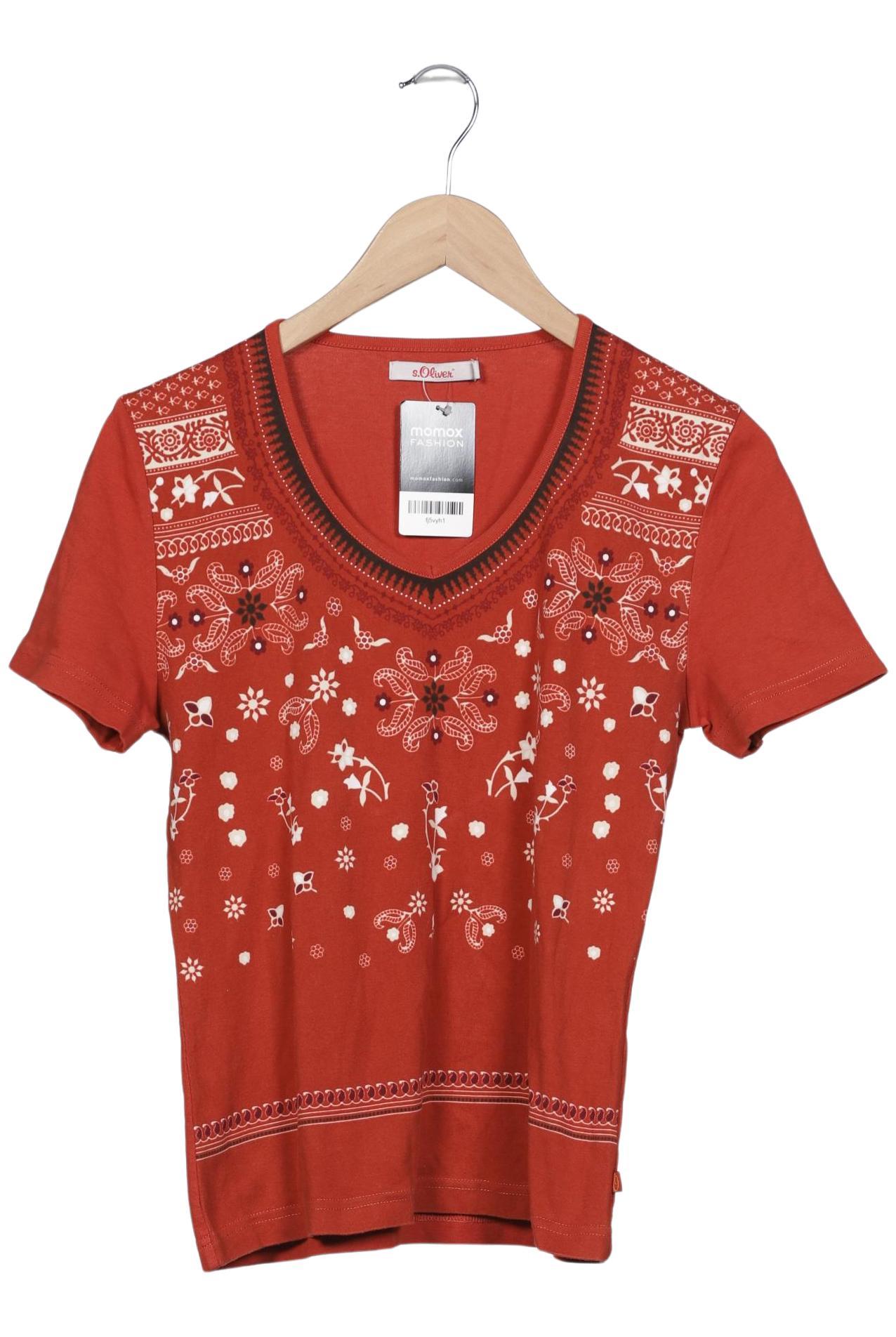 

s.Oliver Damen T-Shirt, orange, Gr. 42
