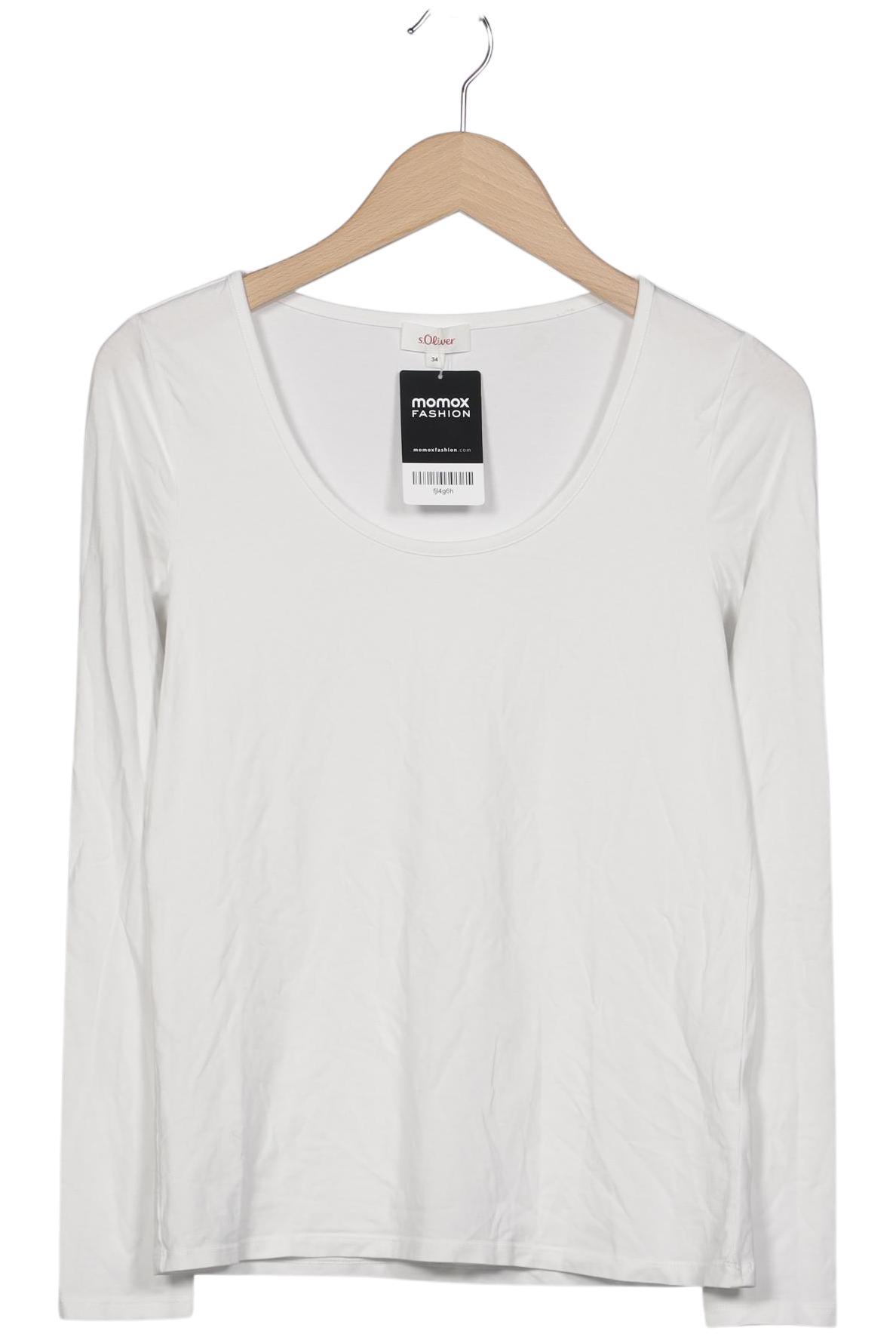 

s.Oliver Damen Langarmshirt, weiß, Gr. 34