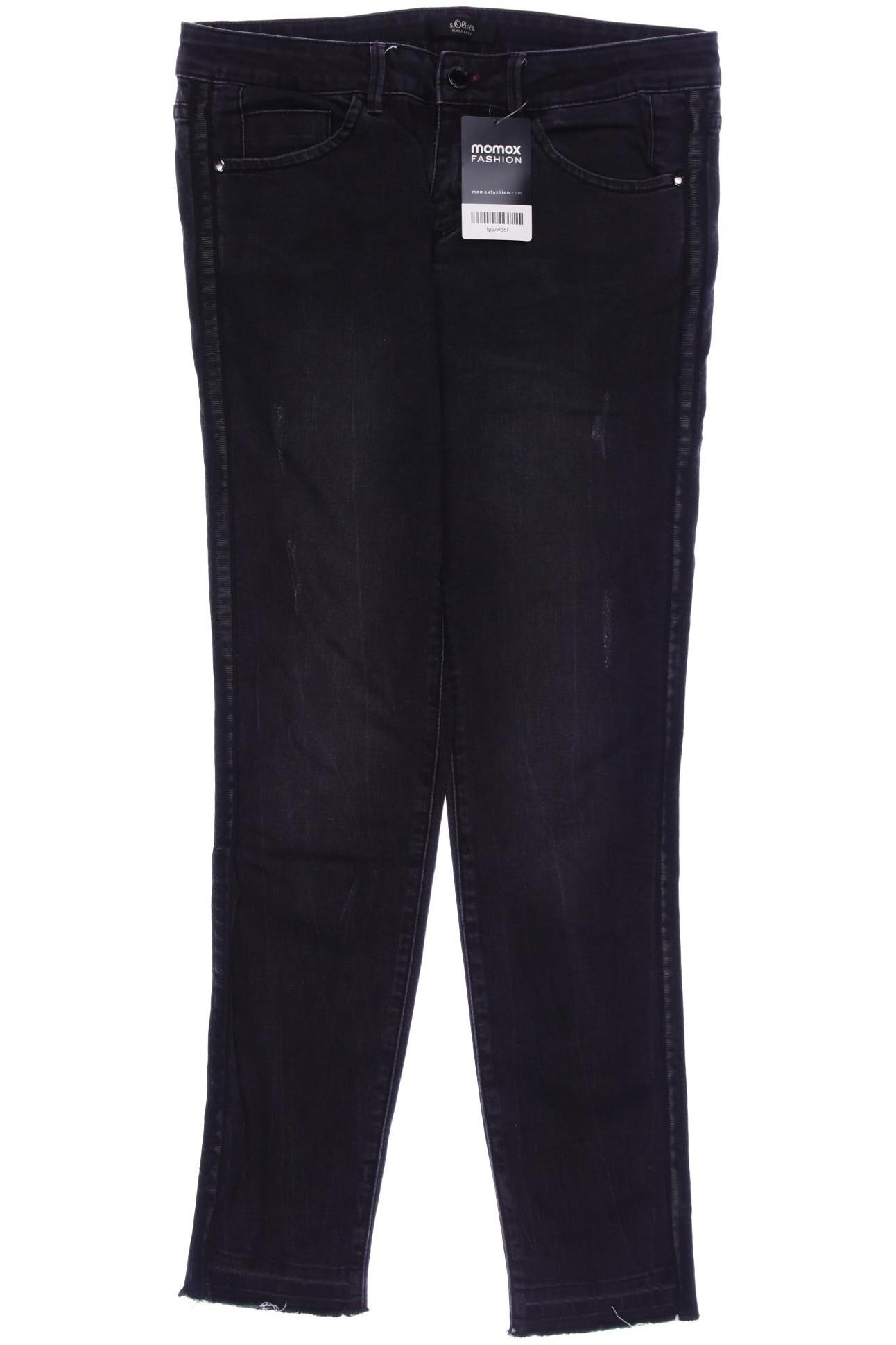 

s.Oliver Damen Jeans, schwarz