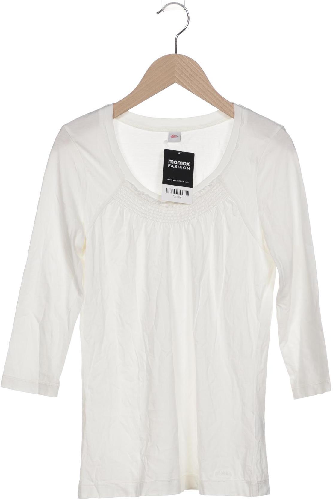 

s.Oliver Damen Langarmshirt, cremeweiß, Gr. 34