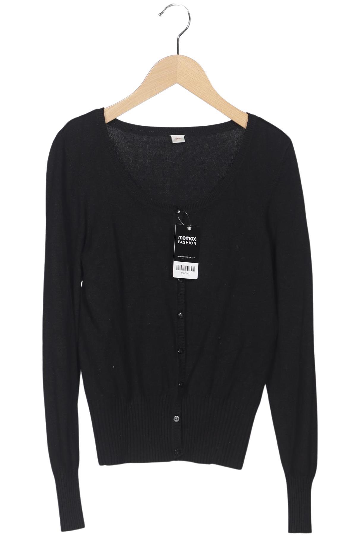 

s.Oliver Damen Strickjacke, schwarz, Gr. 36