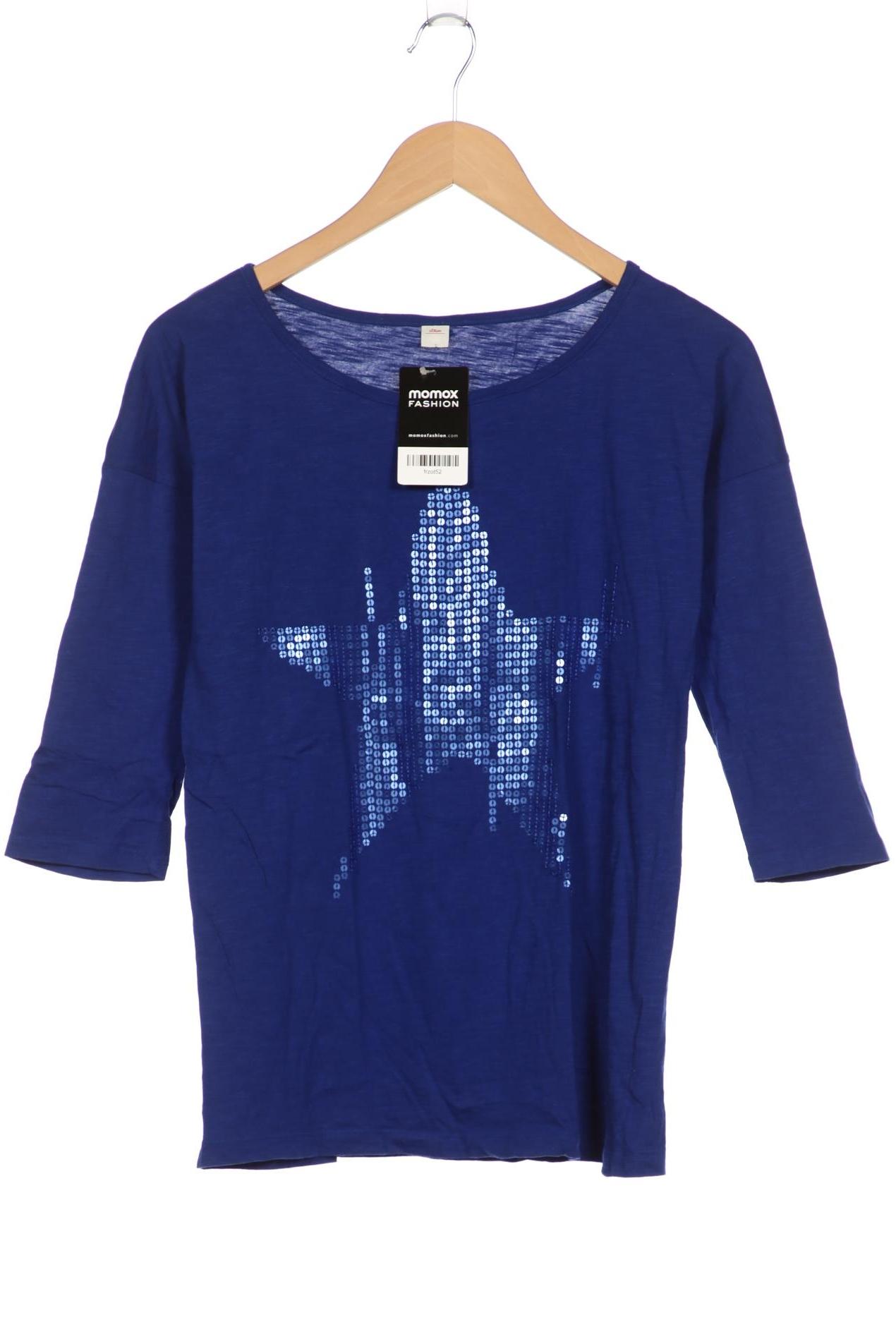 

s.Oliver Damen Langarmshirt, blau, Gr. 38
