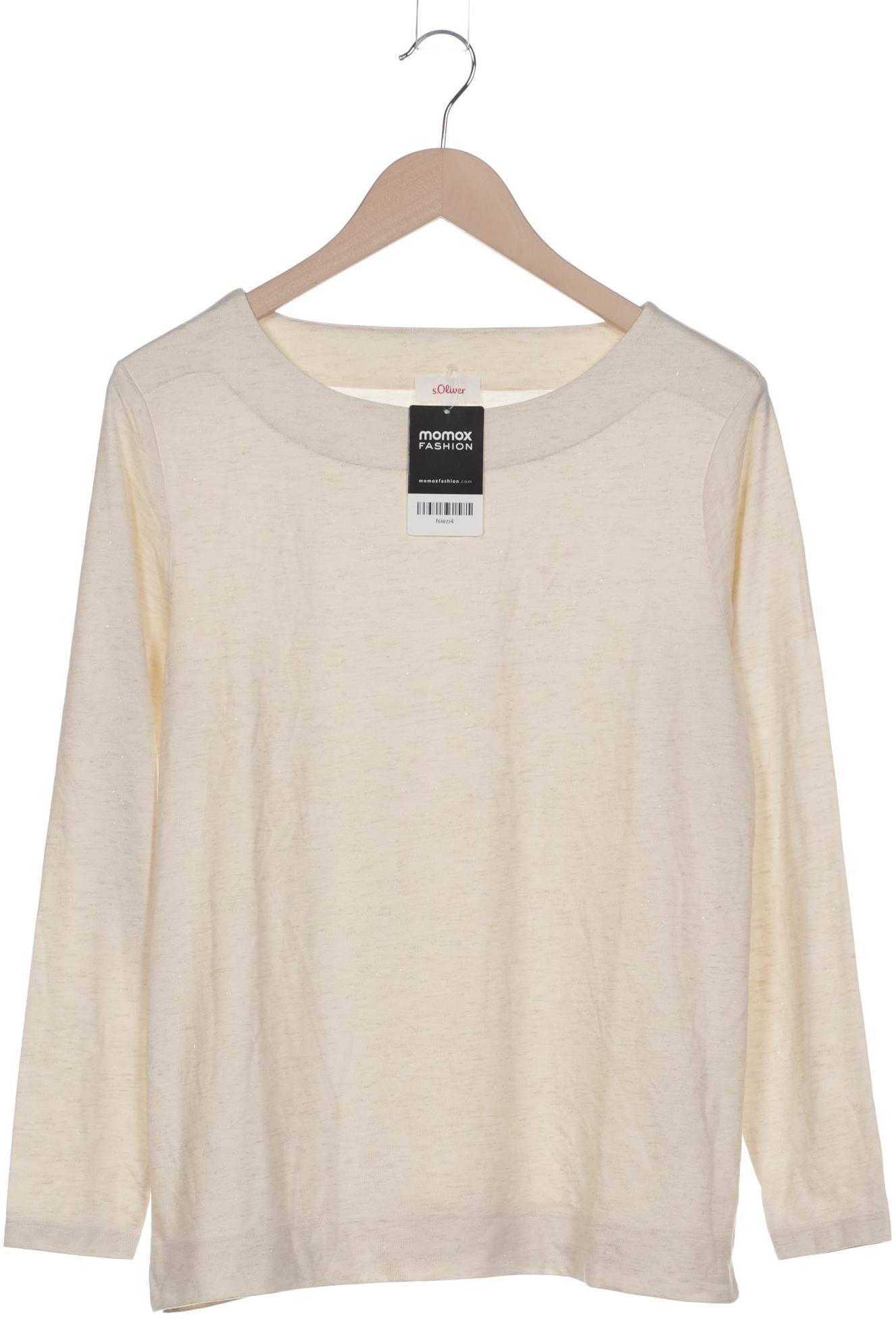 

s.Oliver Damen Langarmshirt, cremeweiß, Gr. 38
