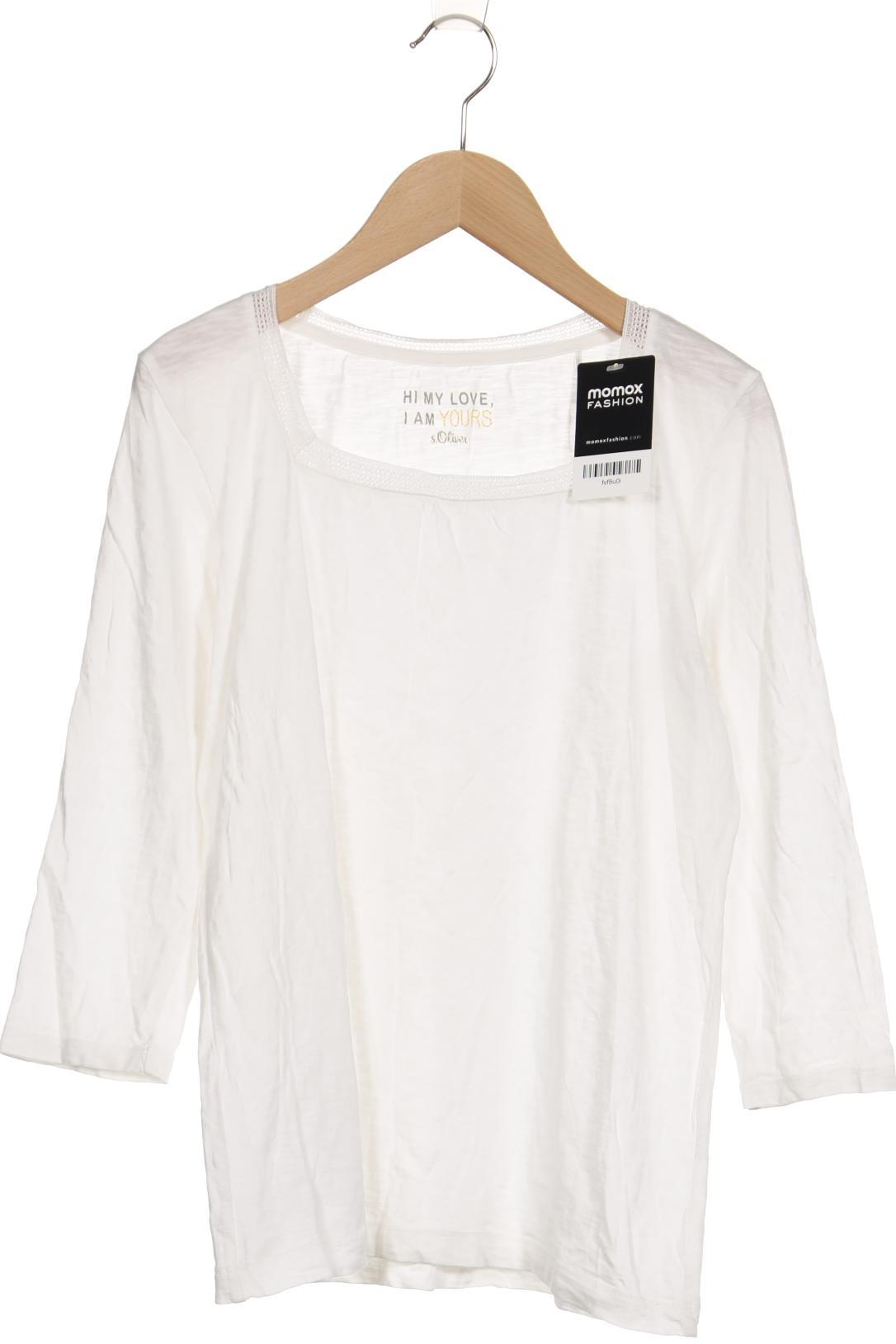 

s.Oliver Damen Langarmshirt, weiß, Gr. 38