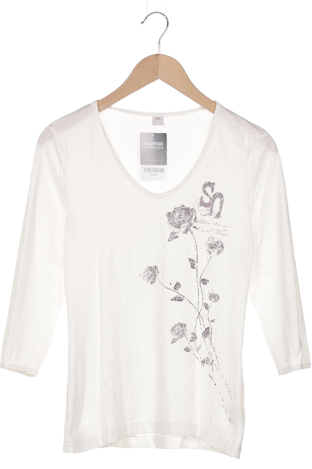 

s.Oliver Damen Langarmshirt, cremeweiß, Gr. 36