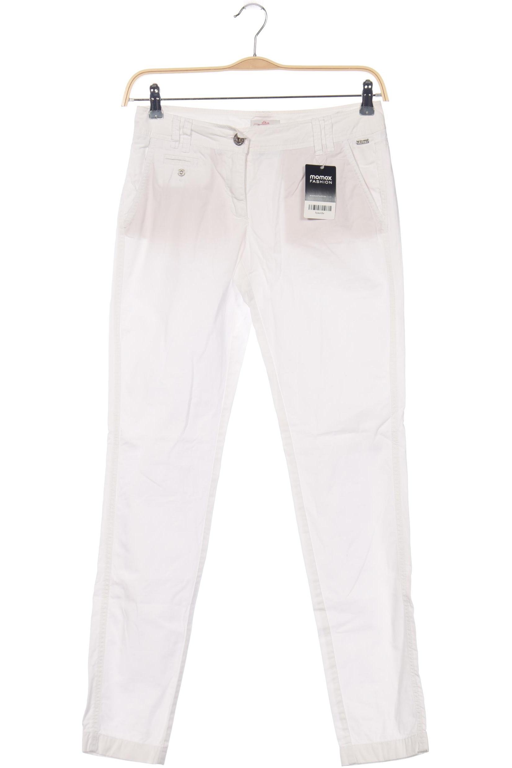 

s.Oliver Damen Stoffhose, weiß, Gr. 34