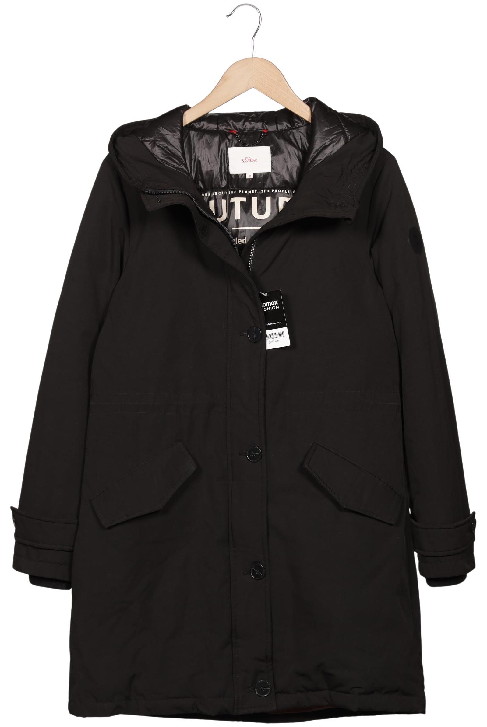 

s.Oliver Damen Mantel, schwarz, Gr. 38