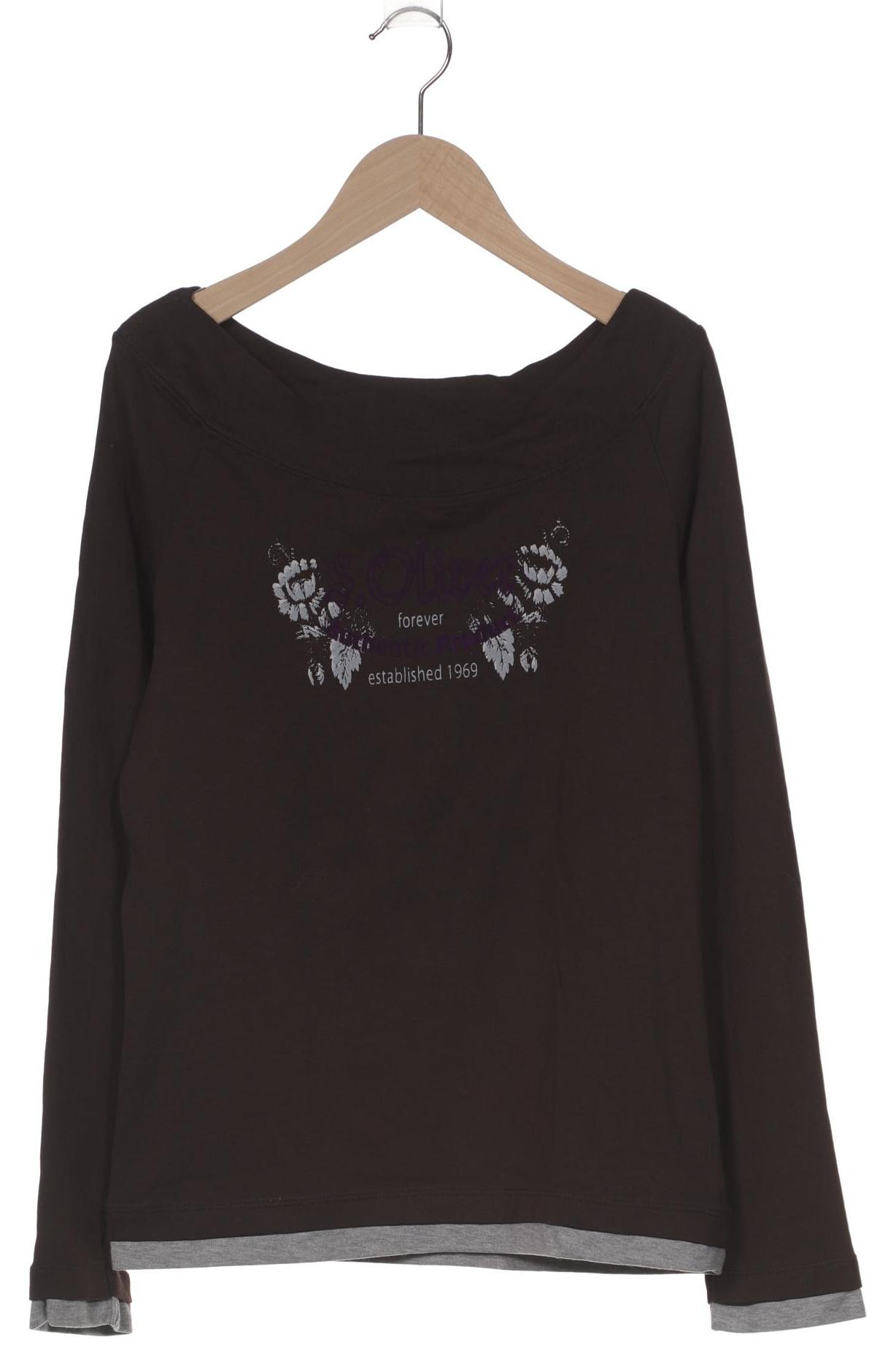

s.Oliver Damen Langarmshirt, braun, Gr. 42