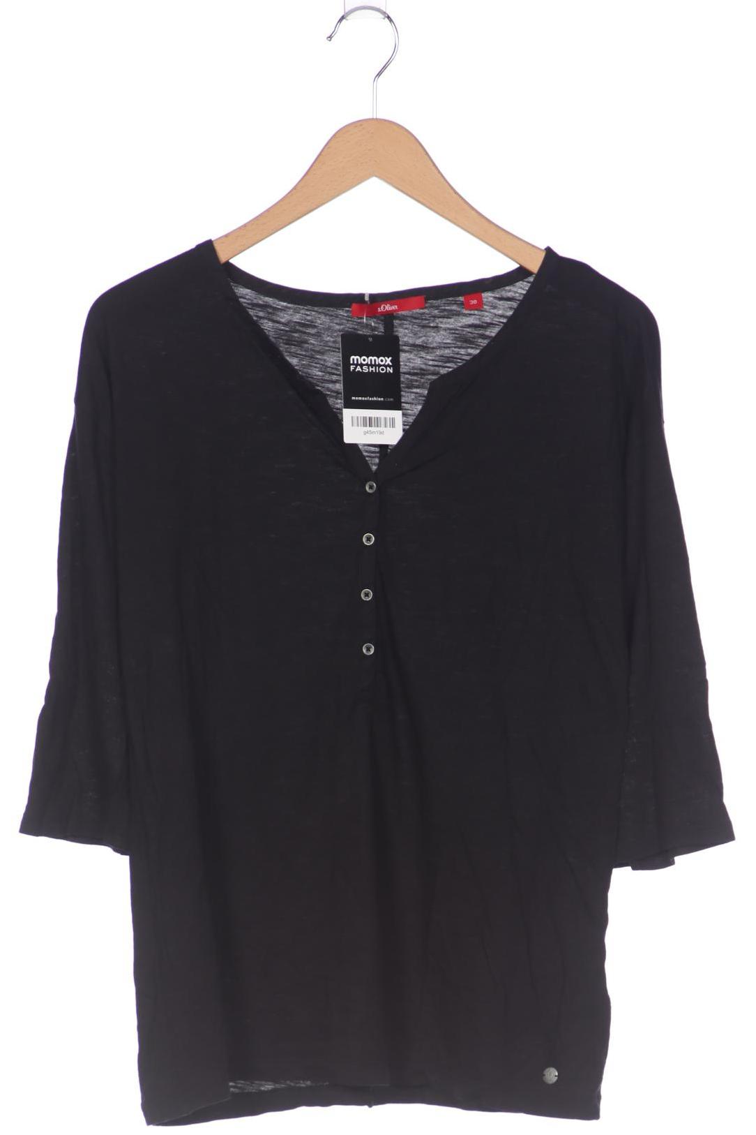 

s.Oliver Damen Langarmshirt, schwarz, Gr. 38