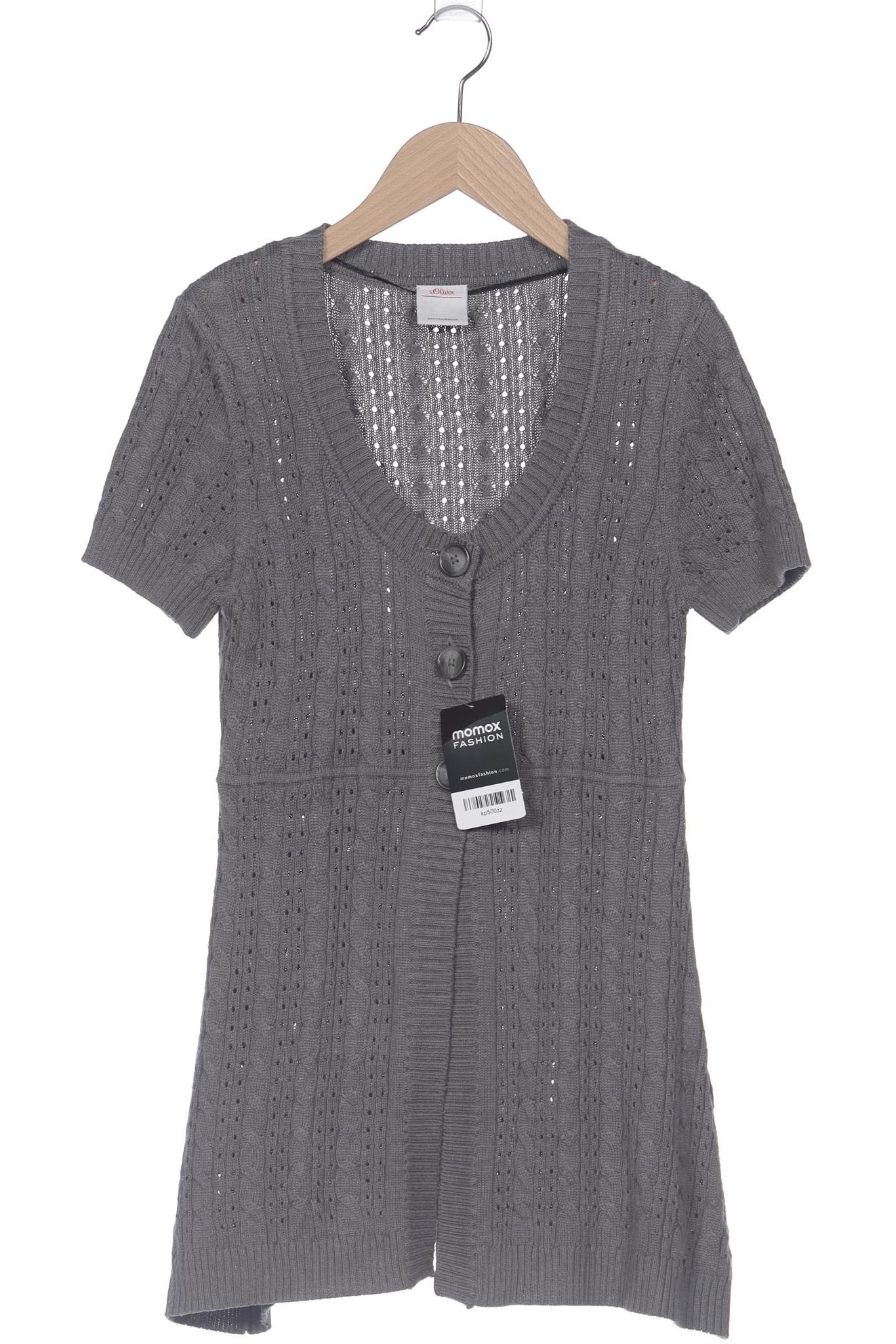 

s.Oliver Damen Strickjacke, grau, Gr. 38