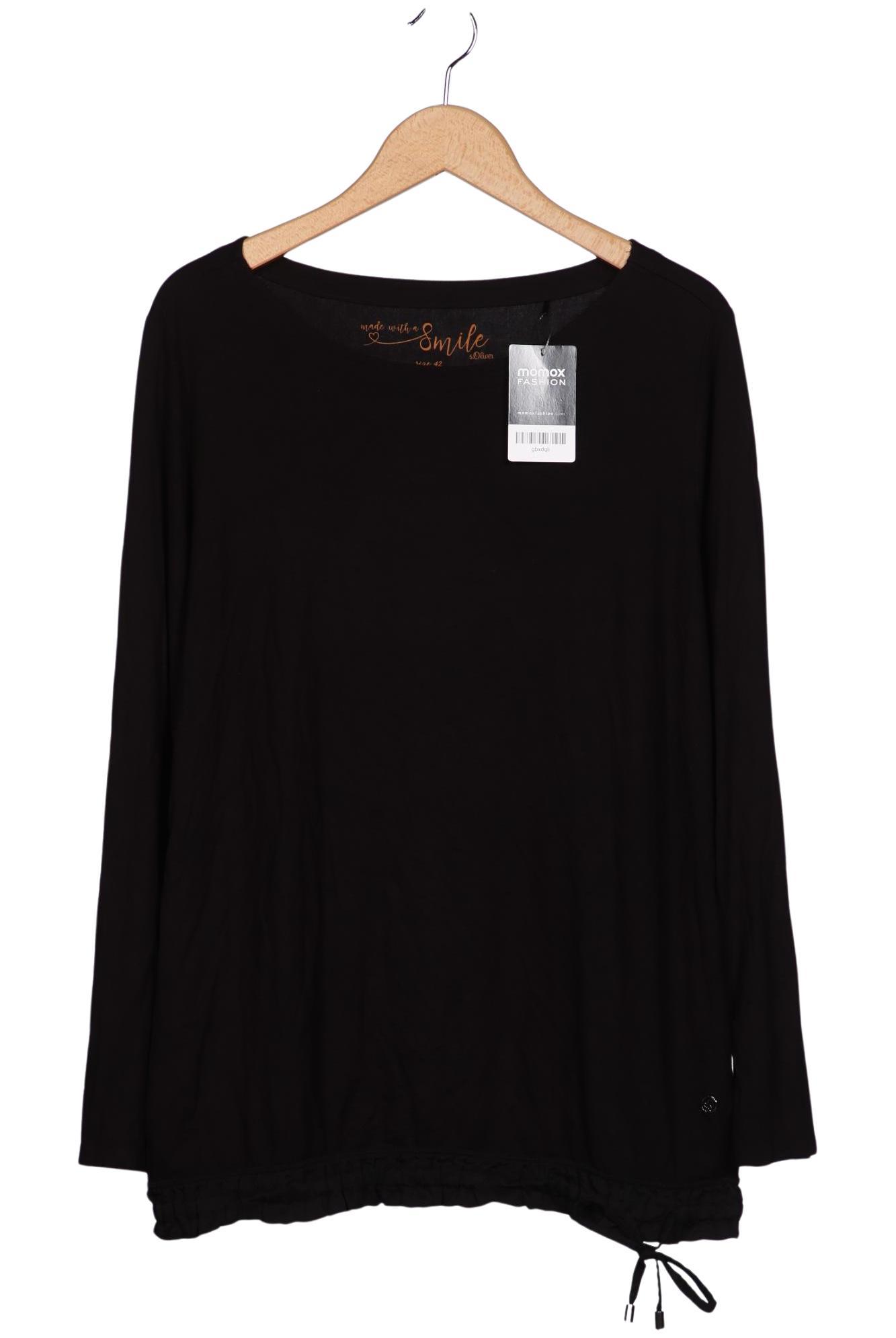 

s.Oliver Damen Langarmshirt, schwarz, Gr. 42