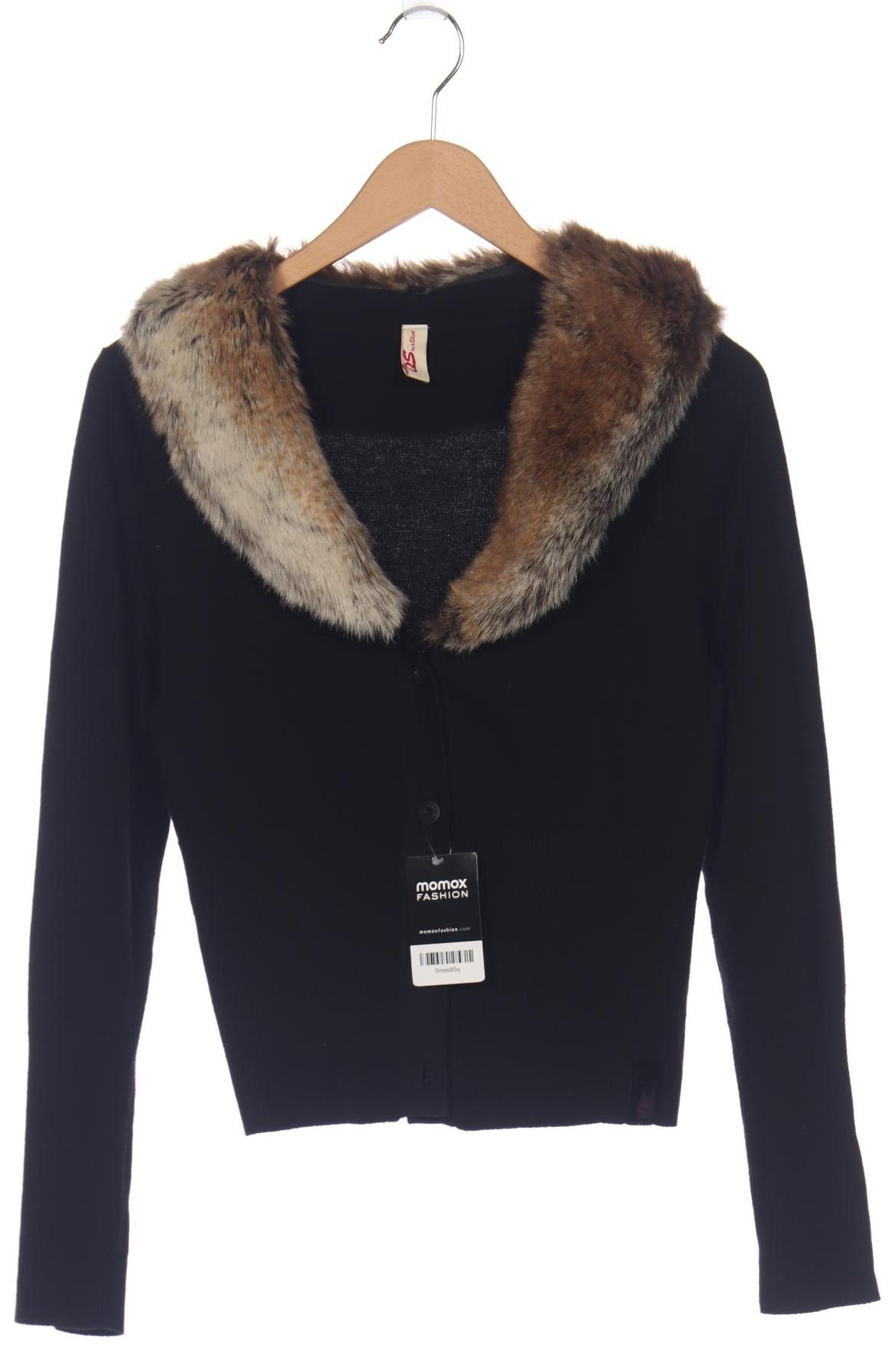 

s.Oliver Damen Strickjacke, schwarz, Gr. 38