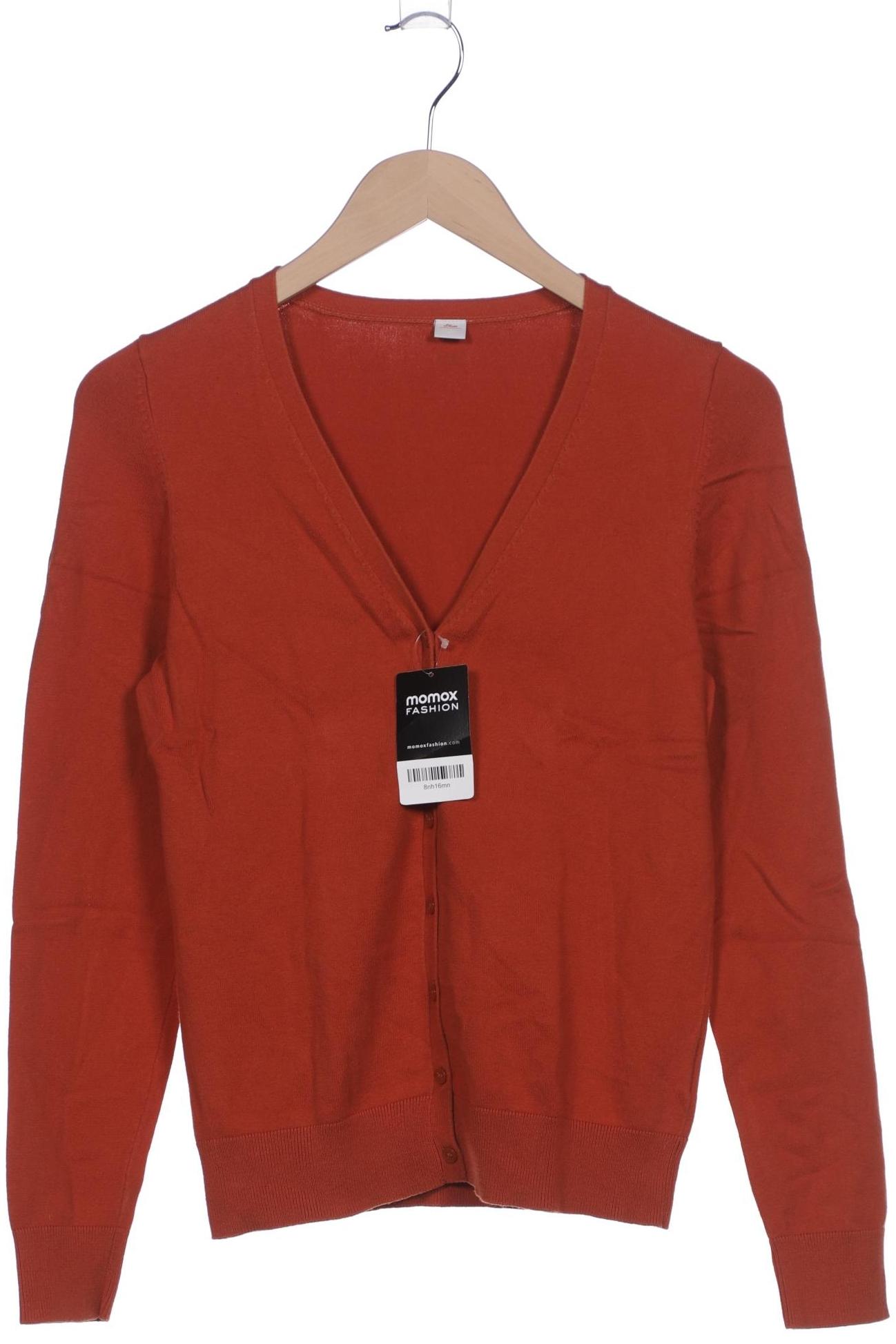 

s.Oliver Damen Strickjacke, orange, Gr. 38