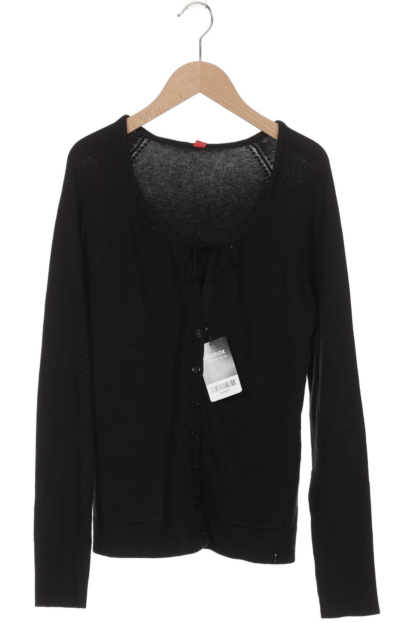 

s.Oliver Damen Strickjacke, schwarz, Gr. 38