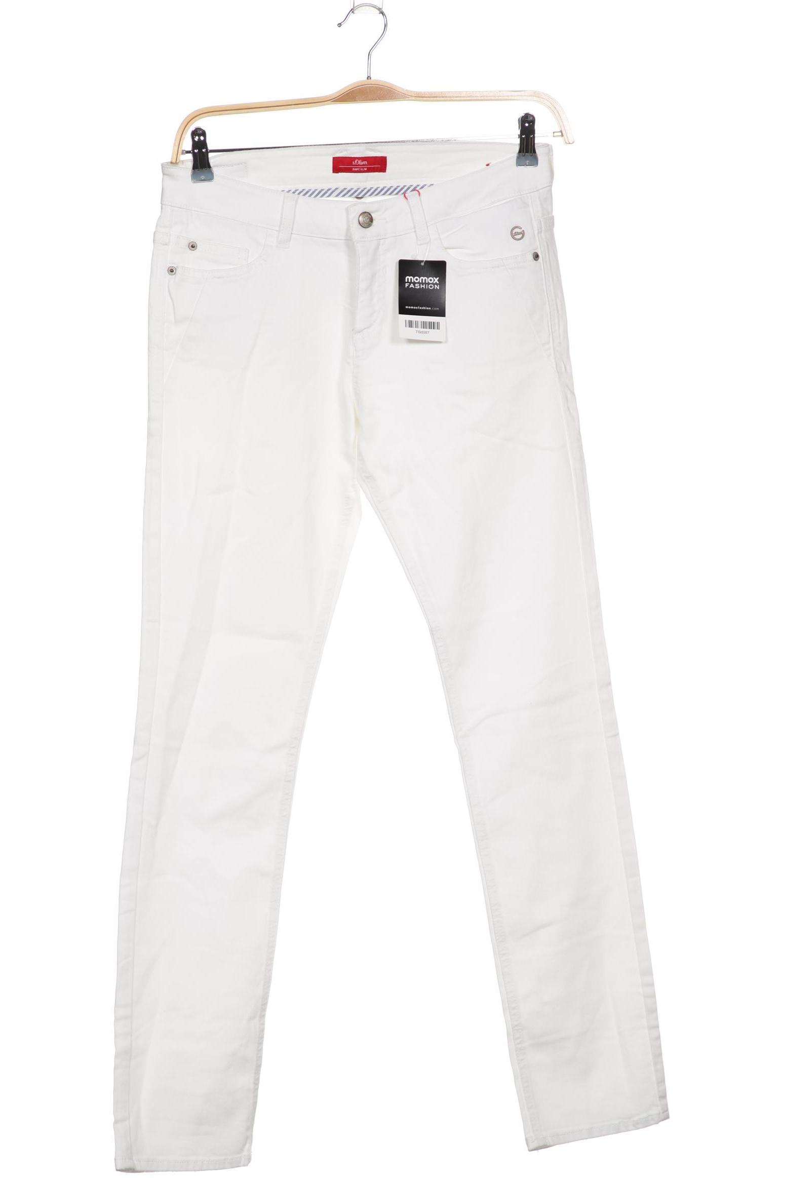 

s.Oliver Damen Jeans, weiß