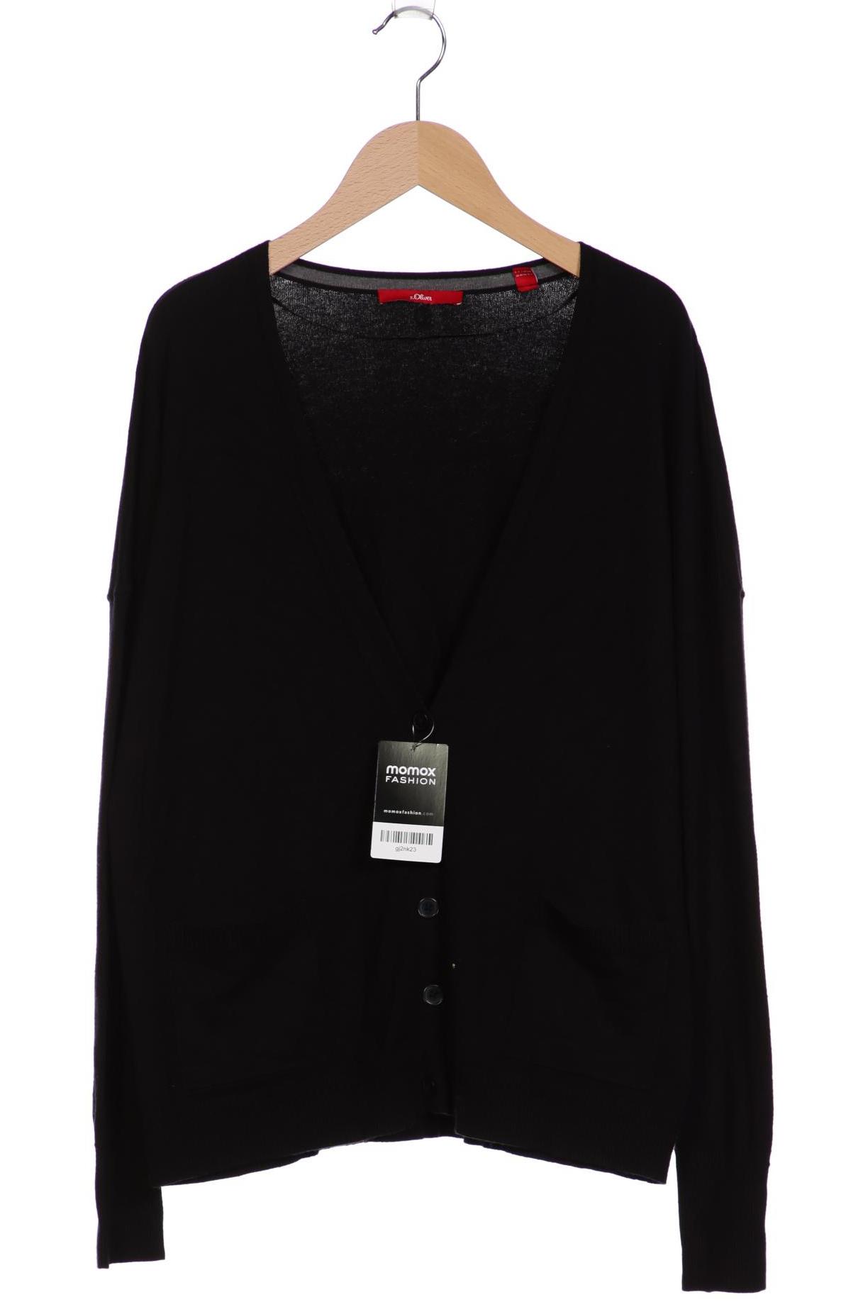 

s.Oliver Damen Strickjacke, schwarz, Gr. 38