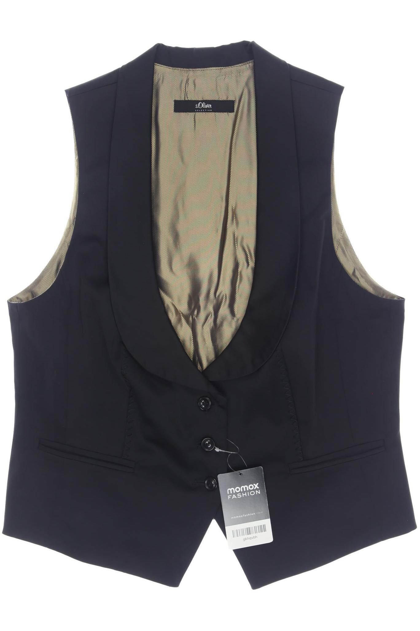 

s.Oliver Damen Weste, schwarz, Gr. 40