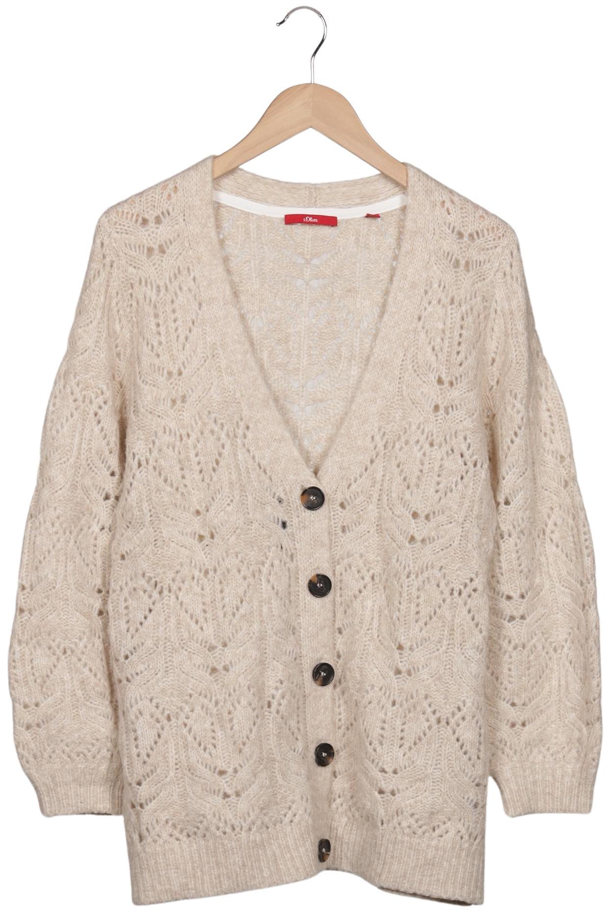 

s.Oliver Damen Strickjacke, beige, Gr. 38