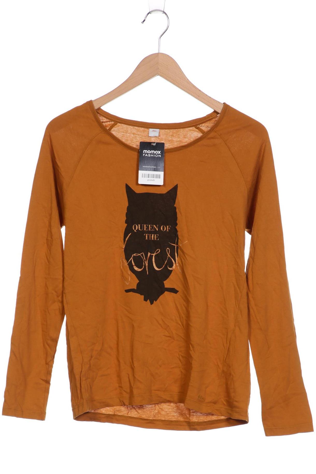 

s.Oliver Damen Langarmshirt, orange, Gr. 36