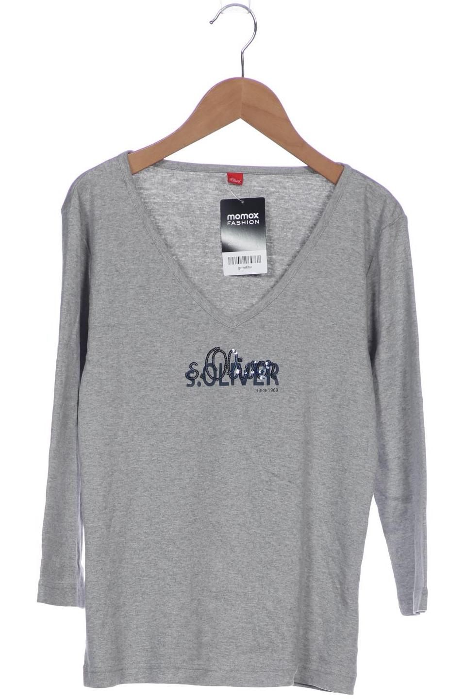 

s.Oliver Damen Langarmshirt, grau, Gr. 38