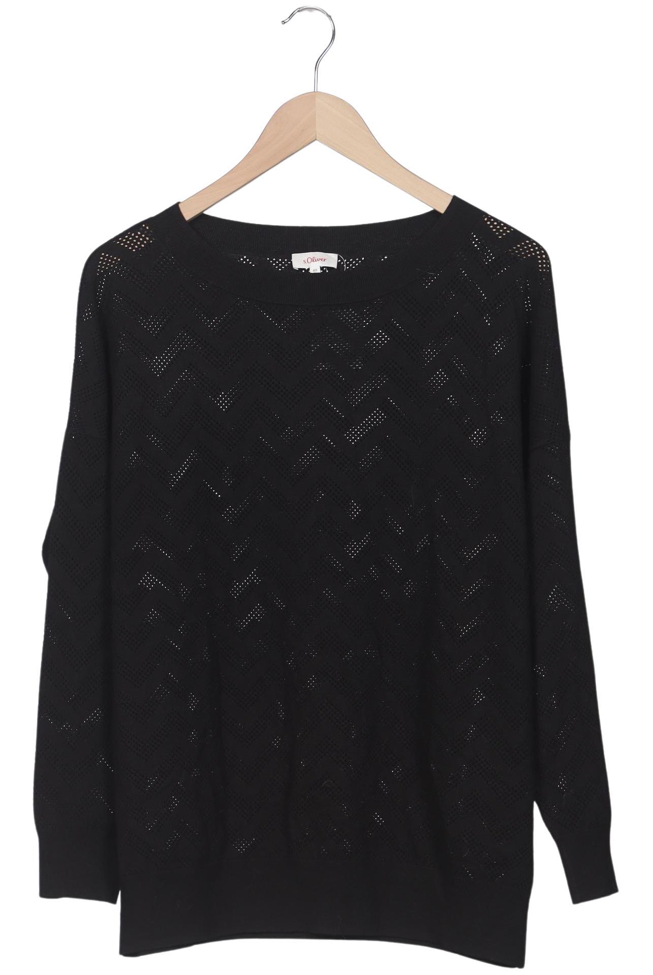 

s.Oliver Damen Pullover, schwarz, Gr. 40